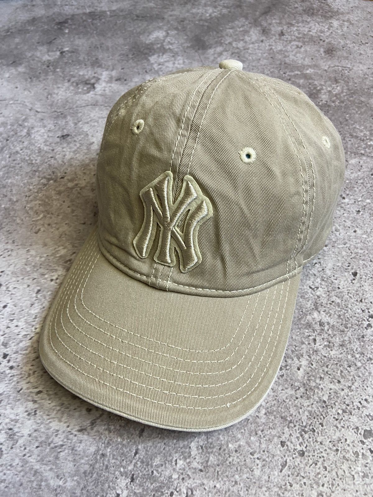 Vintage New York Yankees Beige Brown Cap Hat