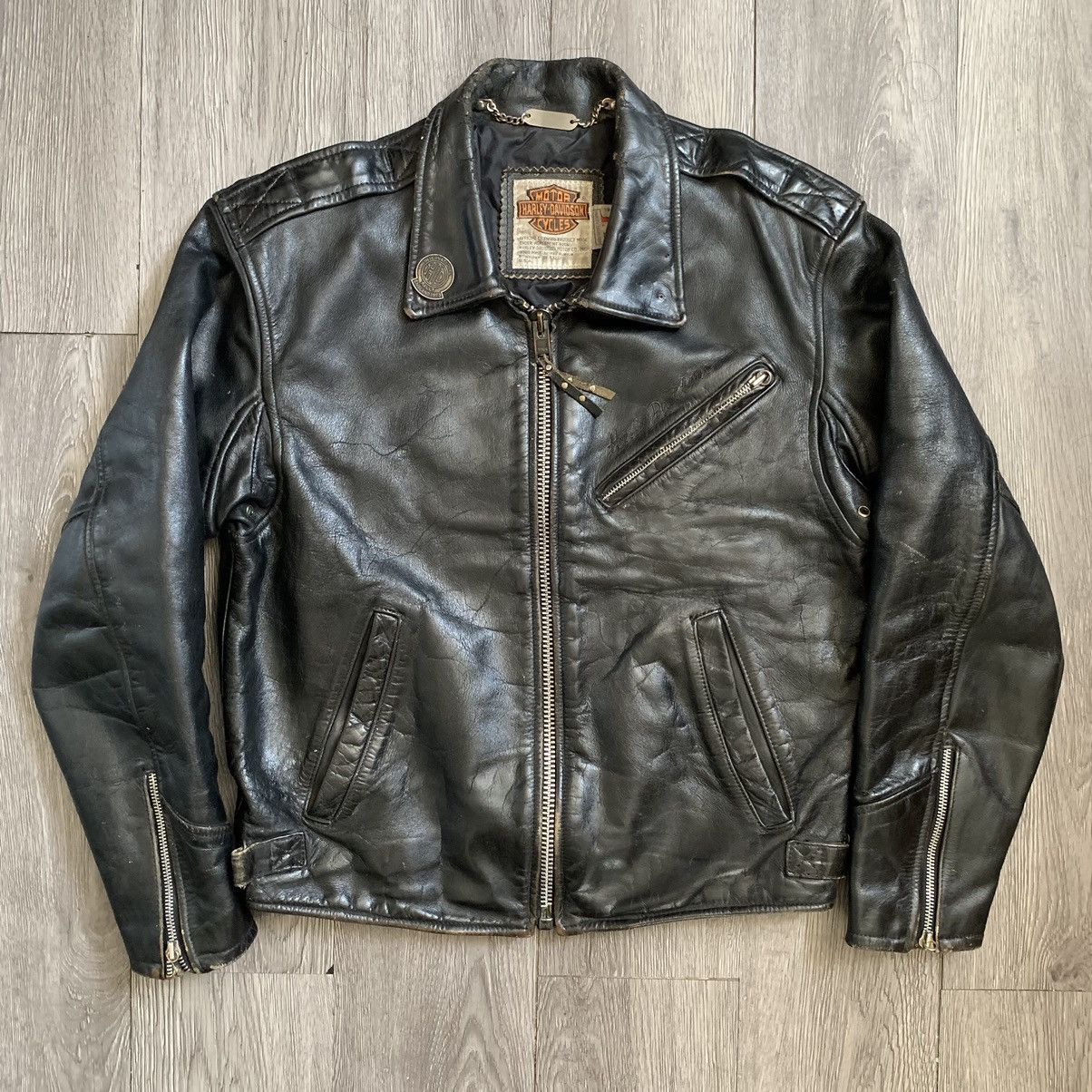image of Harley Davidson Screamin' Eagle Highwayman Leather Jacket in Black, Men's (Size Medium)