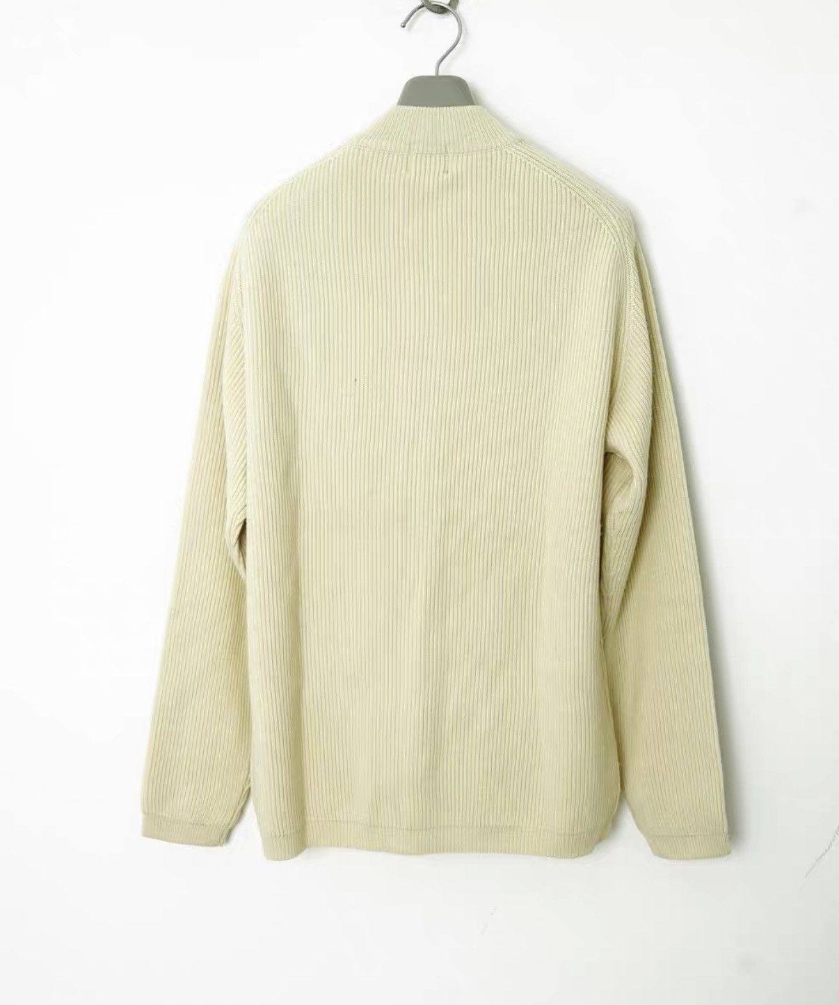 Yohji Yamamoto Yohji Yamamoto AAR Green & White Color Block Knit Sweater Size US M / EU 48-50 / 2 - 5 Thumbnail