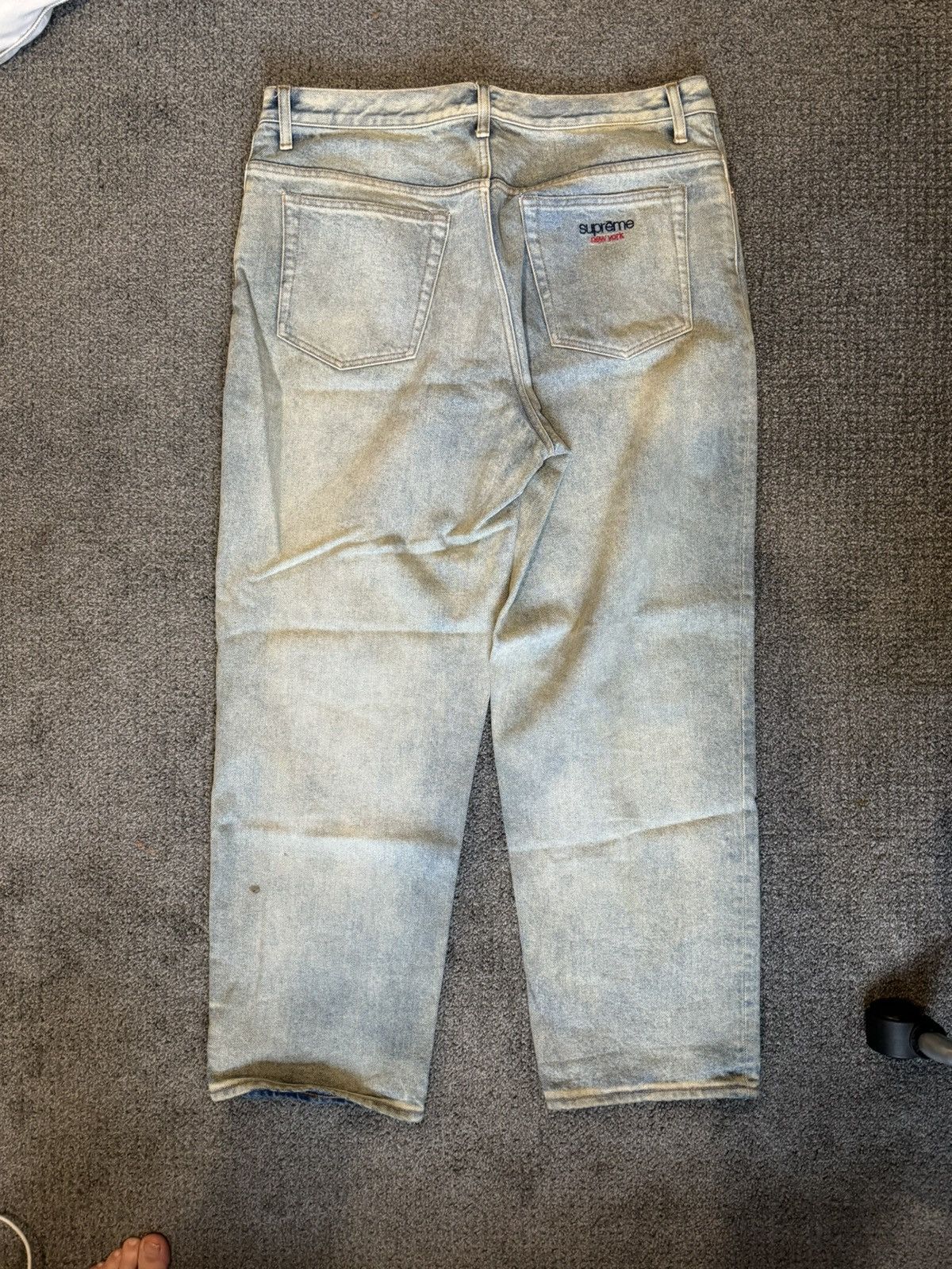 Supreme Supreme Baggy Jeans - Dirty Indigo | Grailed