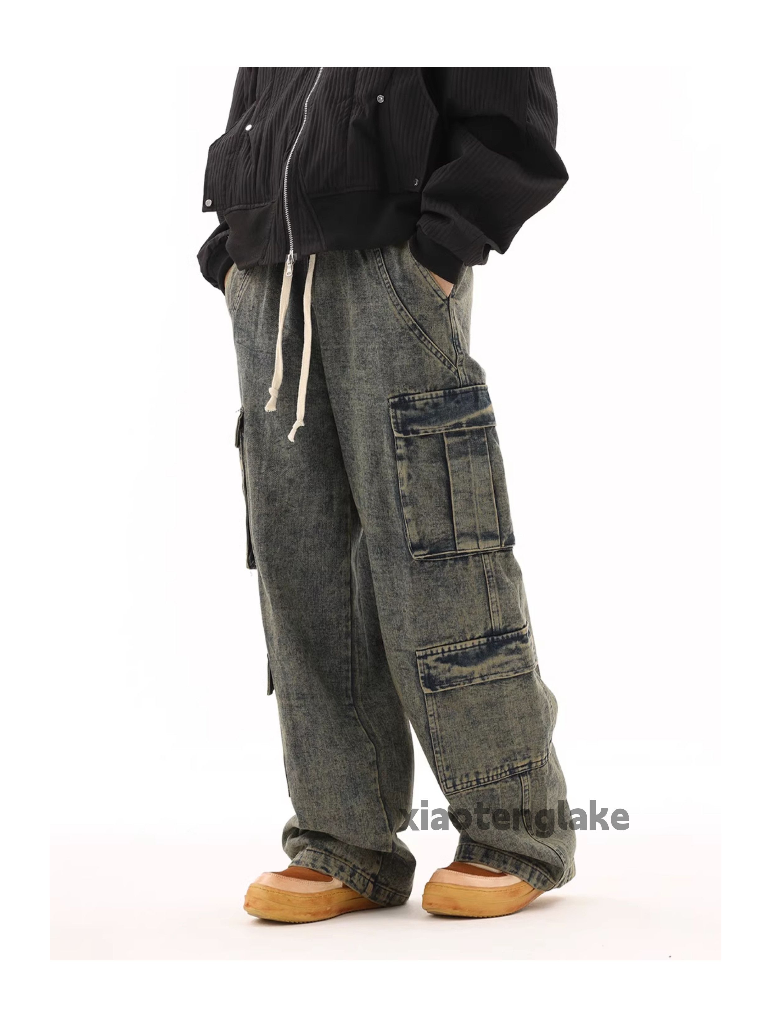 Jean × Vintage washed faded y2k skate hiphop loose baggy cargo jeans Size US 34 / EU 50 - 2 Thumbnail