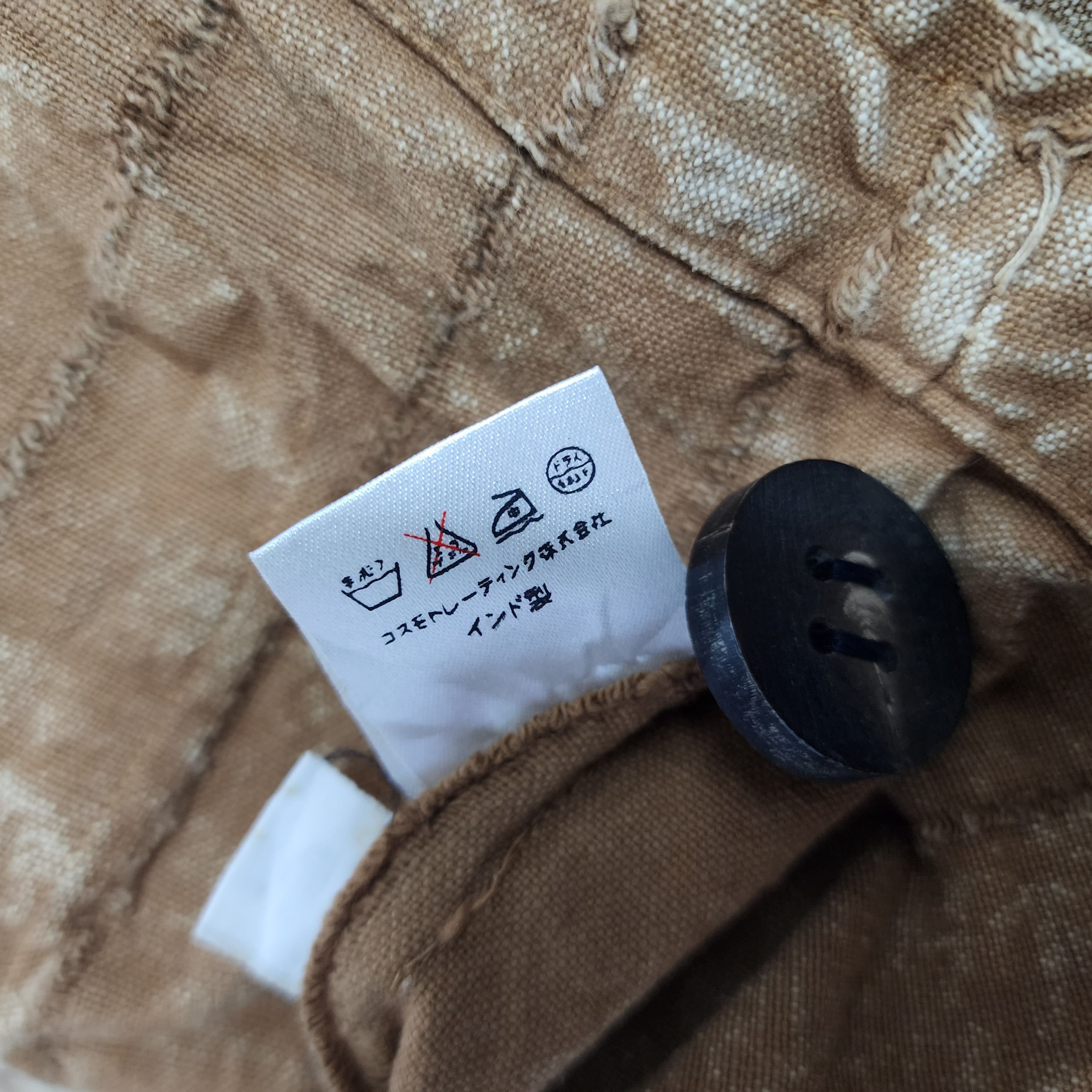 Art Comes First Oil Tycoon Vintage Wood Buttons Up Blouse Size L / US 10 / IT 46 - 3 Thumbnail