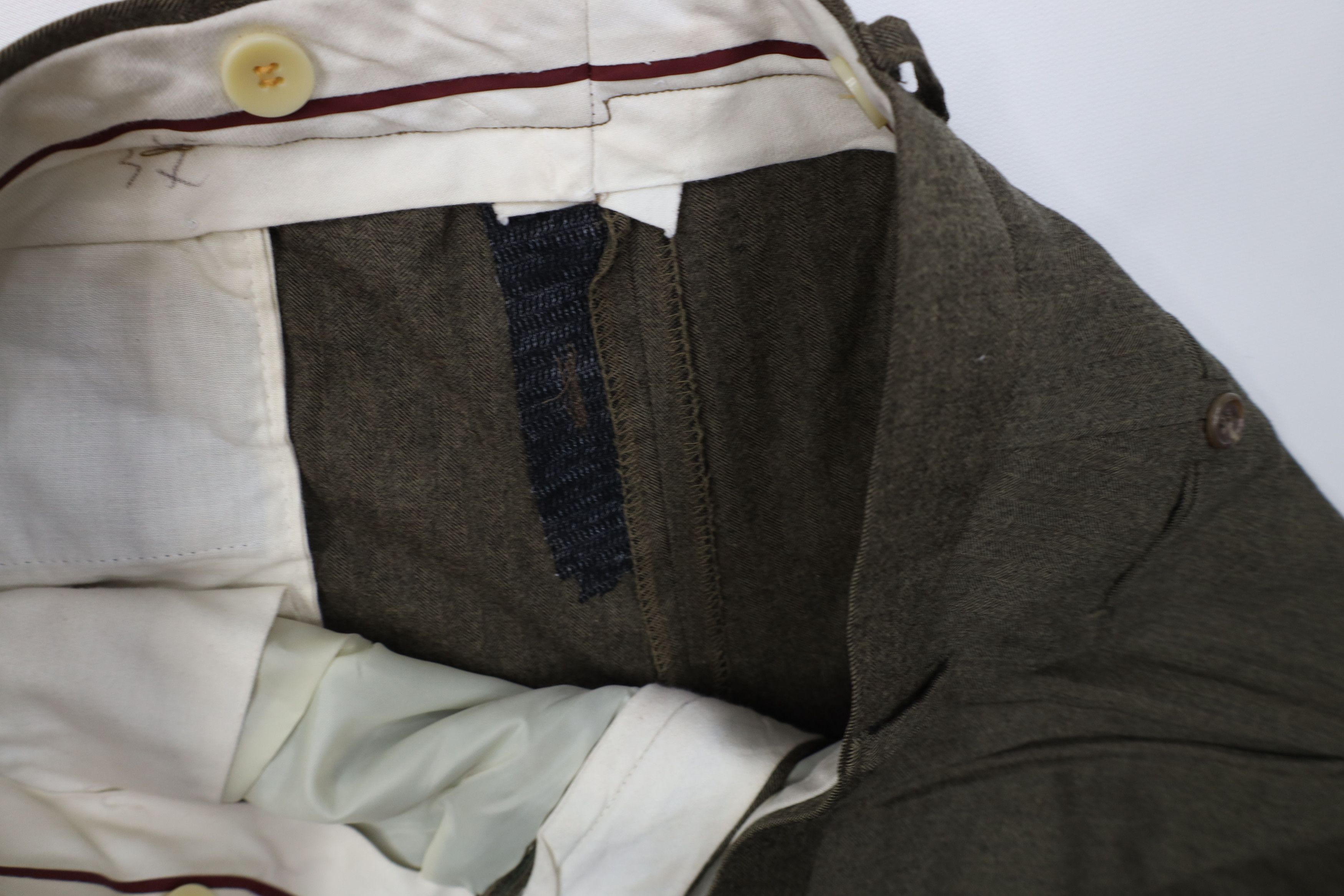 Vintage Vintage 90s Streetwear Wool Herringbone Wide Leg Chino Pants Size US 36 / EU 52 - 8 Thumbnail