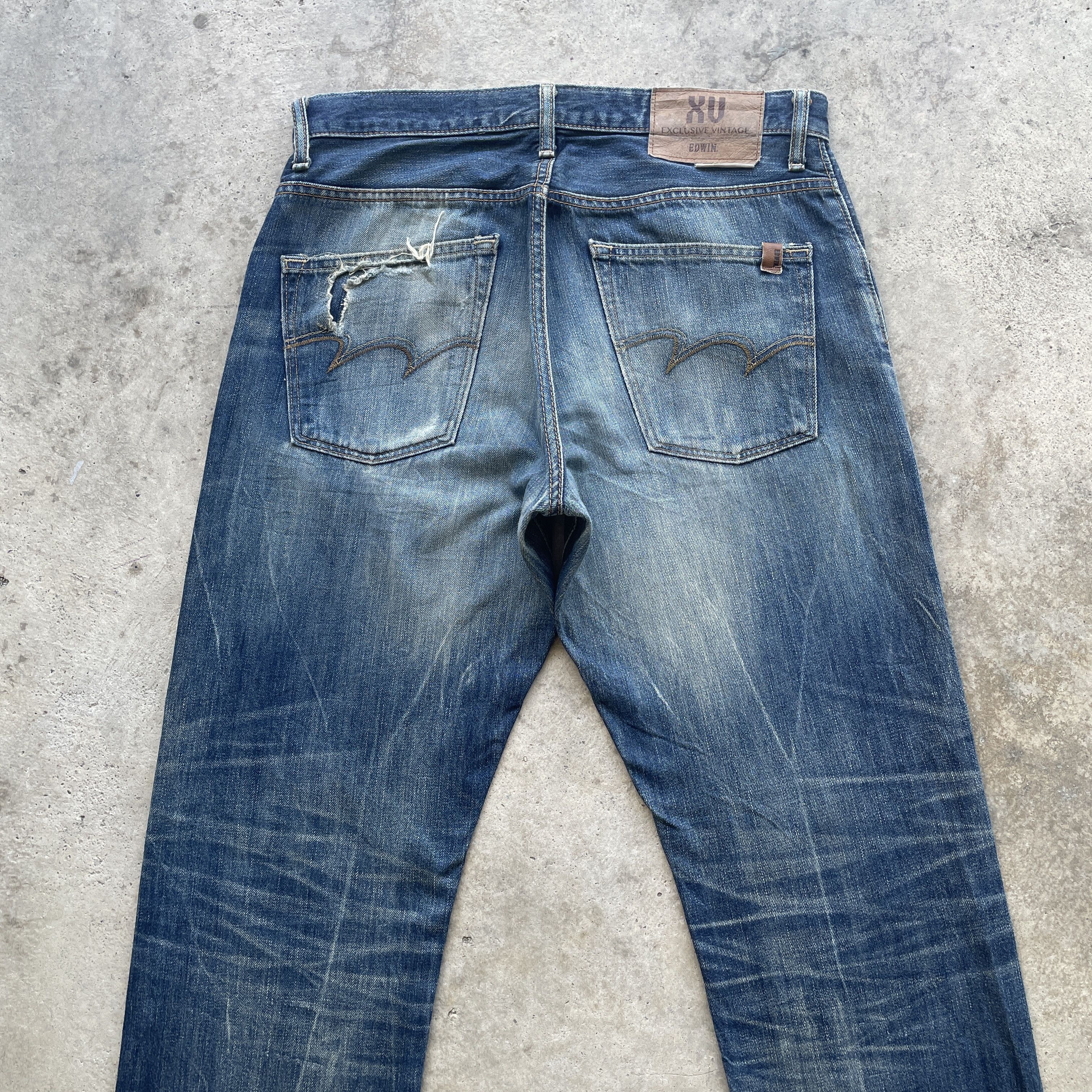 Edwin Vintage Edwin XV Distressed Rusty Jeans Faded Denim Pants Size US 32 / EU 48 - 9 Thumbnail