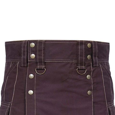 Handmade × Other Cargo Utility Kilt Brown with 6 Pockets Size US 34 / EU 50 - 6 Thumbnail