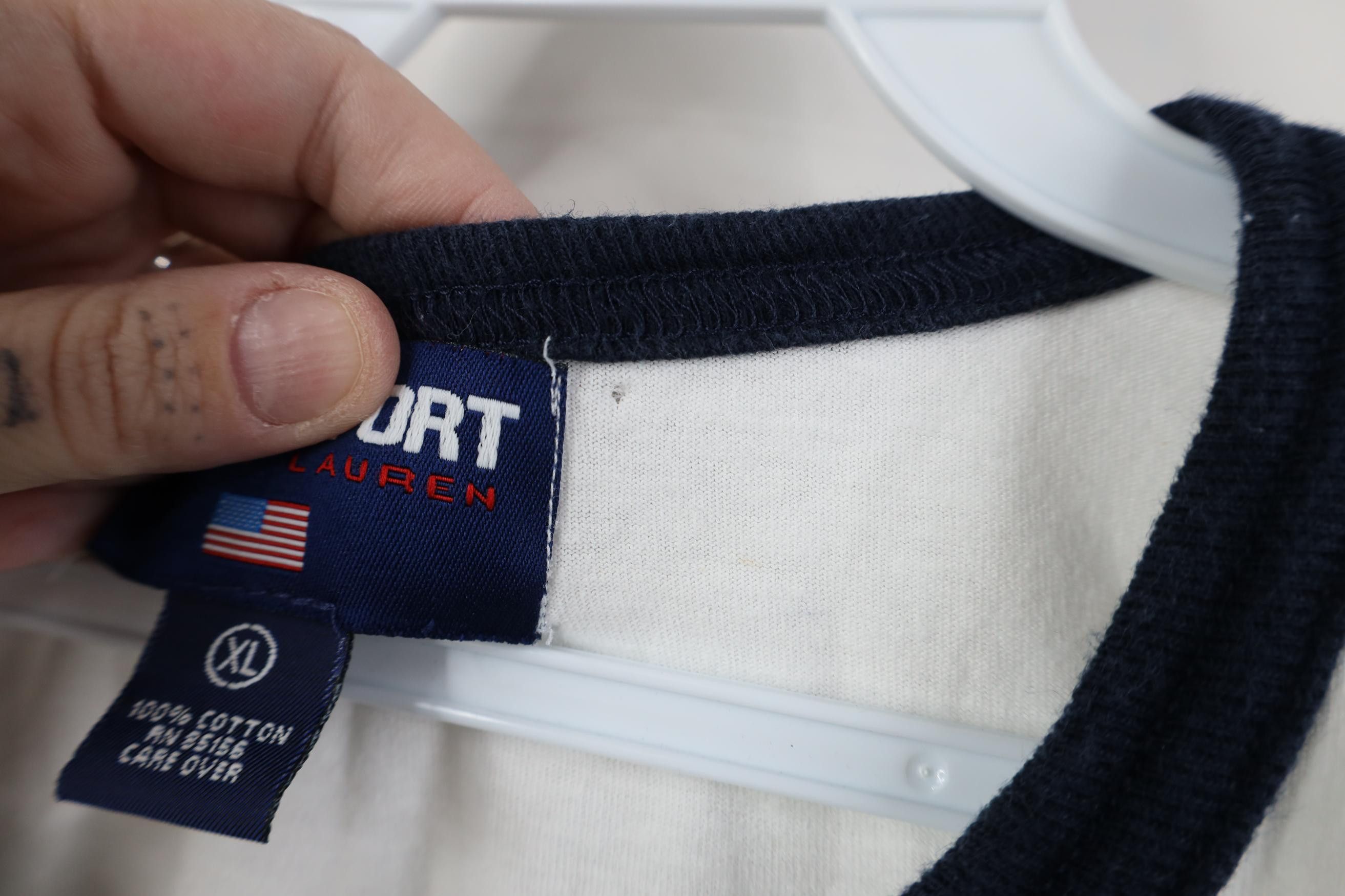 Polo Ralph Lauren Vintage 90s Polo Sport Ralph Lauren USA Flag T-Shirt USA Size US XL / EU 56 / 4 - 8 Thumbnail