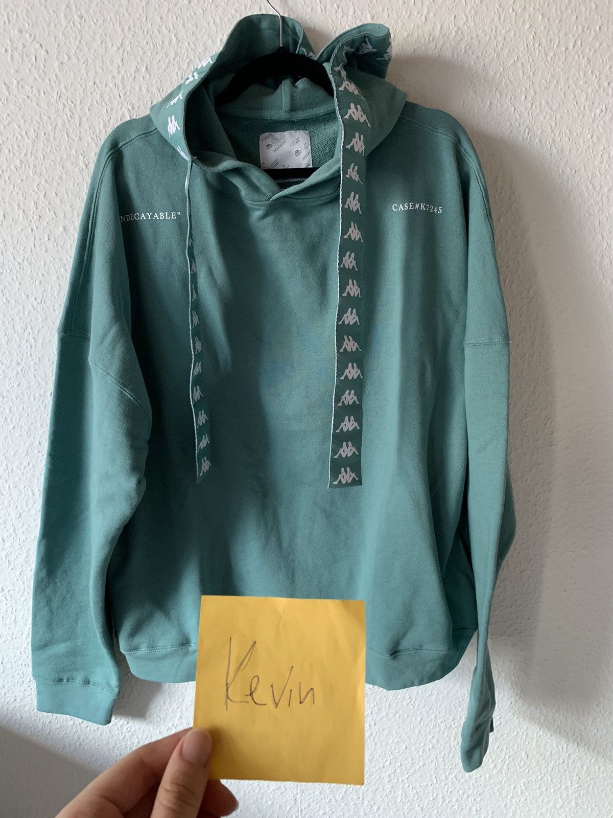 image of C2H4 x Kappa Hoodie in Green, Men's (Size Medium)