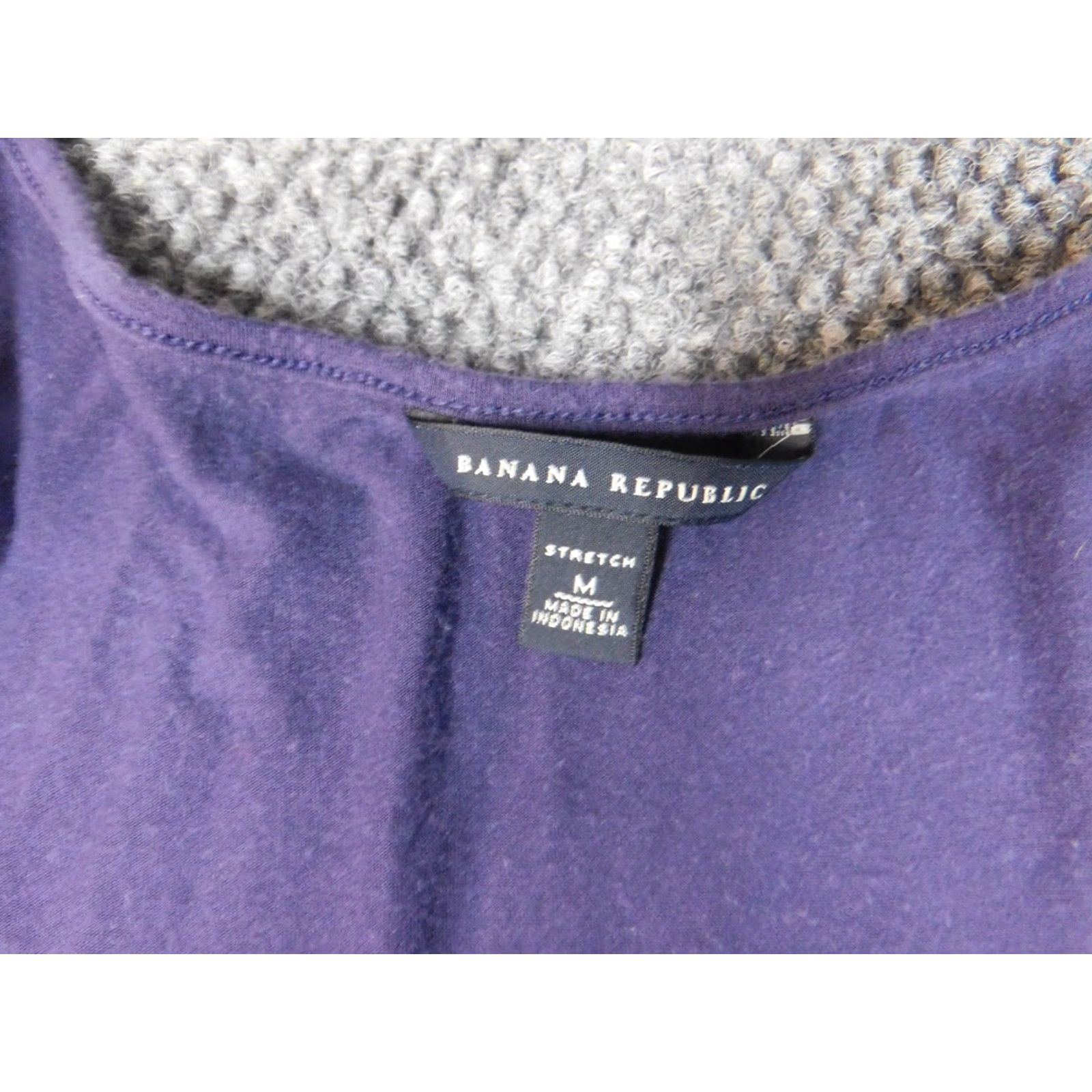 Banana Republic Banana Republic Blouse Womens M Purple Crew Neck Stretch Pullover Casual Regular Modal Spandex Rayon Classic Size M / US 6-8 / IT 42-44 - 6 Thumbnail