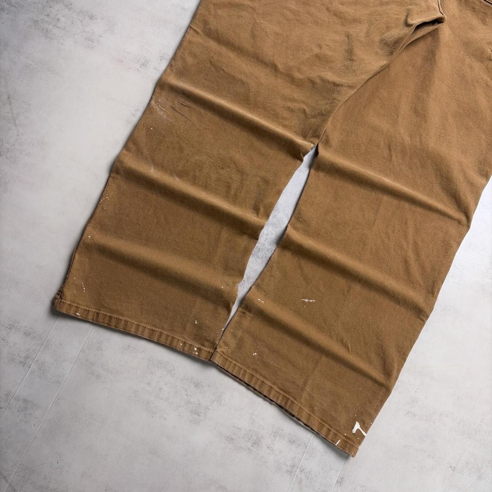 Dickies Y2K Tan Dickies Grunge Baggy Distressed Paint Splatter Pants Size US 44 / EU 60 - 4 Thumbnail