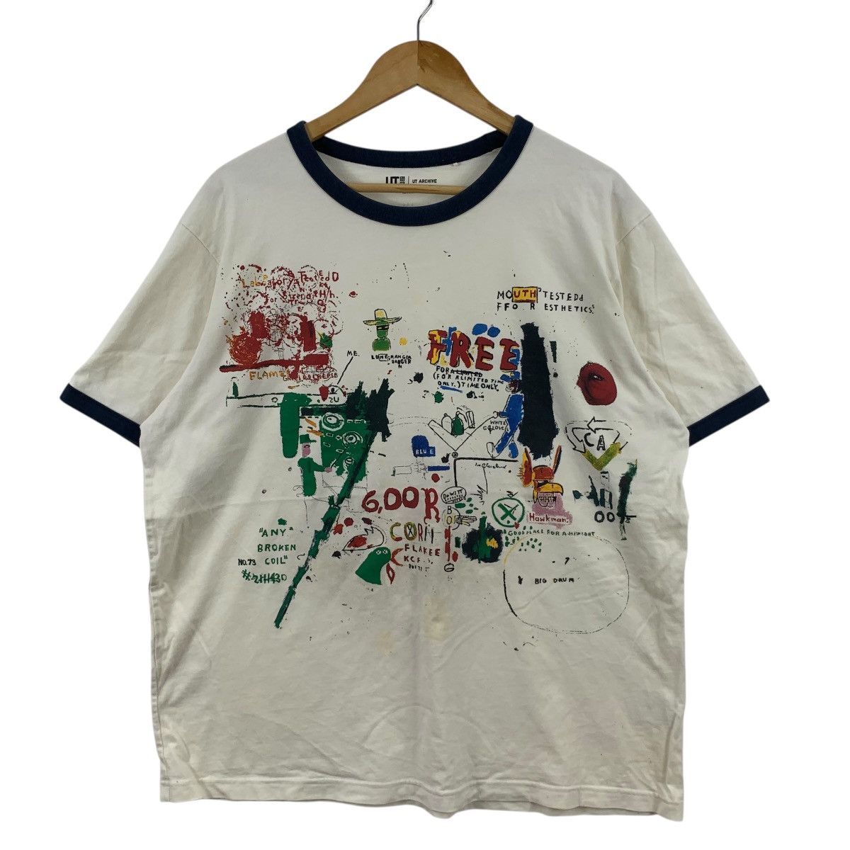 Jean-Michel Basquiat JEAN MICHEL BASQUIAT x UNIQLO Riddle Me Batman Tee Shirt Size US XXL / EU 58 / 5 - 4 Thumbnail