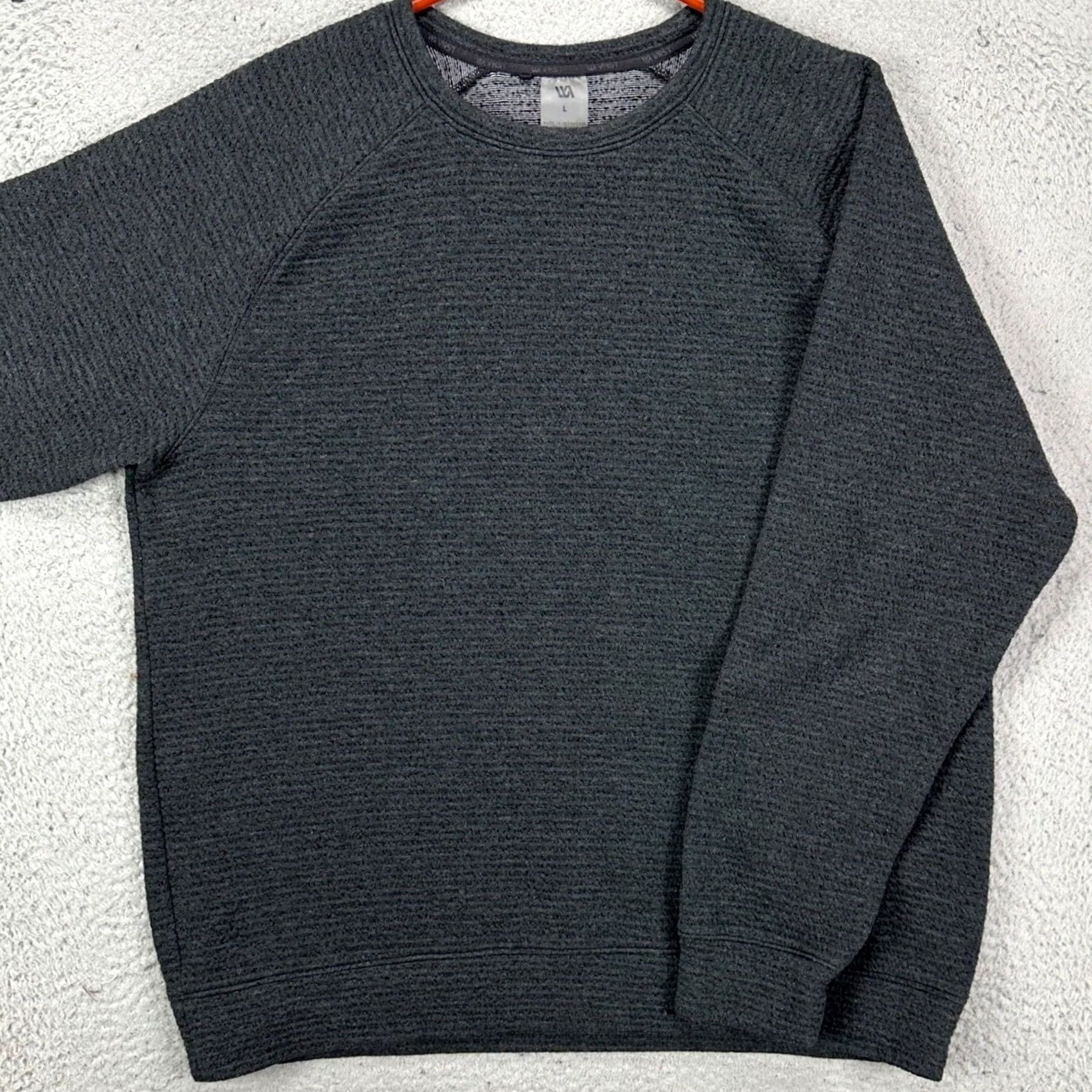 Vintage VRST Sweatshirt Crewneck Mens Large Dark Gray Textured Long Sleeve Regular Cotton Blend Pullover Lightweight Walking Preppy Outdoor Comfort Shirt Size US L / EU 52-54 / 3 - 2 Thumbnail
