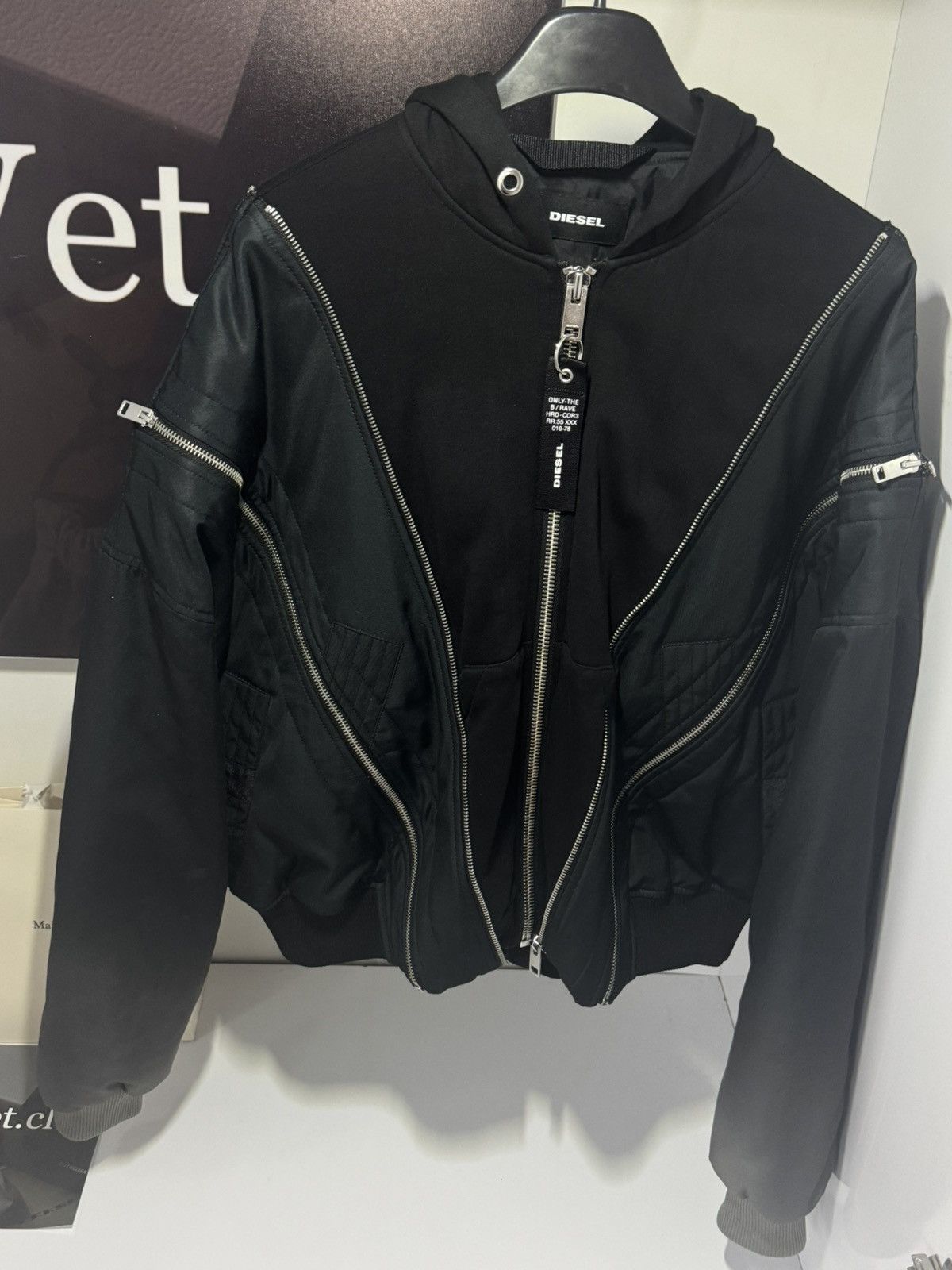 Diesel ⛔️Diesel black multi zip bomber jacket Size US S / EU 44-46 / 1 - 2 Thumbnail