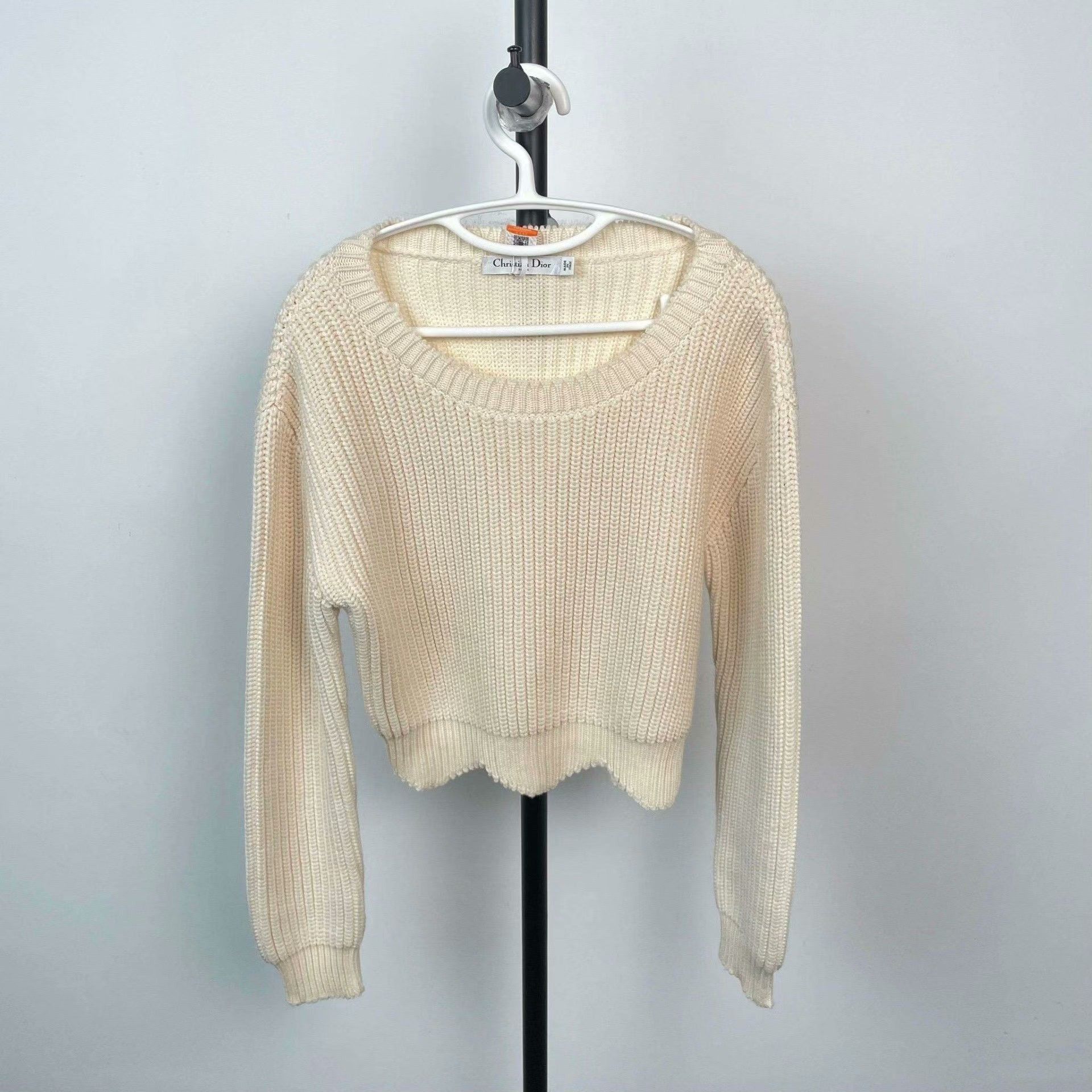 Dior Dior Knit White Sweater 36 Women Size S / US 4 / IT 40 - 1 Thumbnail