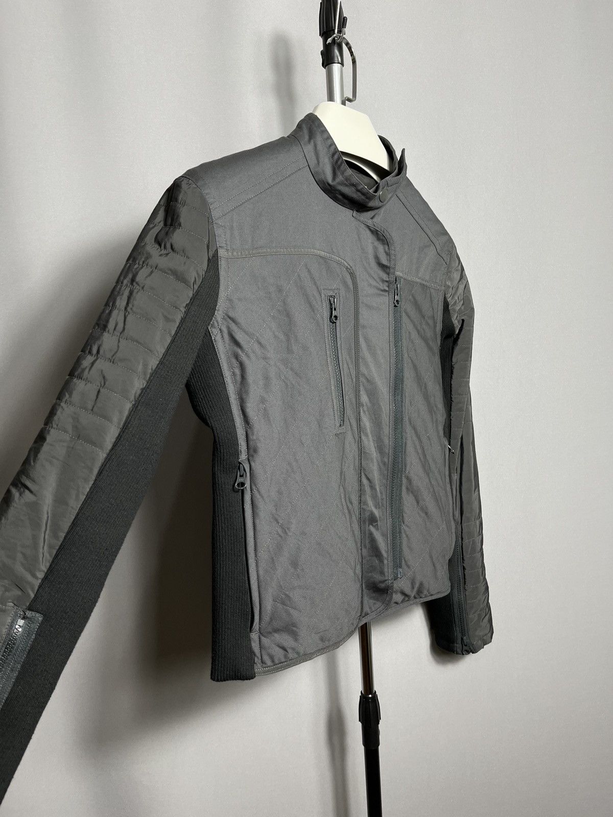 Adidas × Stella McCartney Adidas x Stella McCartney Woman Black Gray Moto Biker Jacket Size L / US 10 / IT 46 - 2 Thumbnail