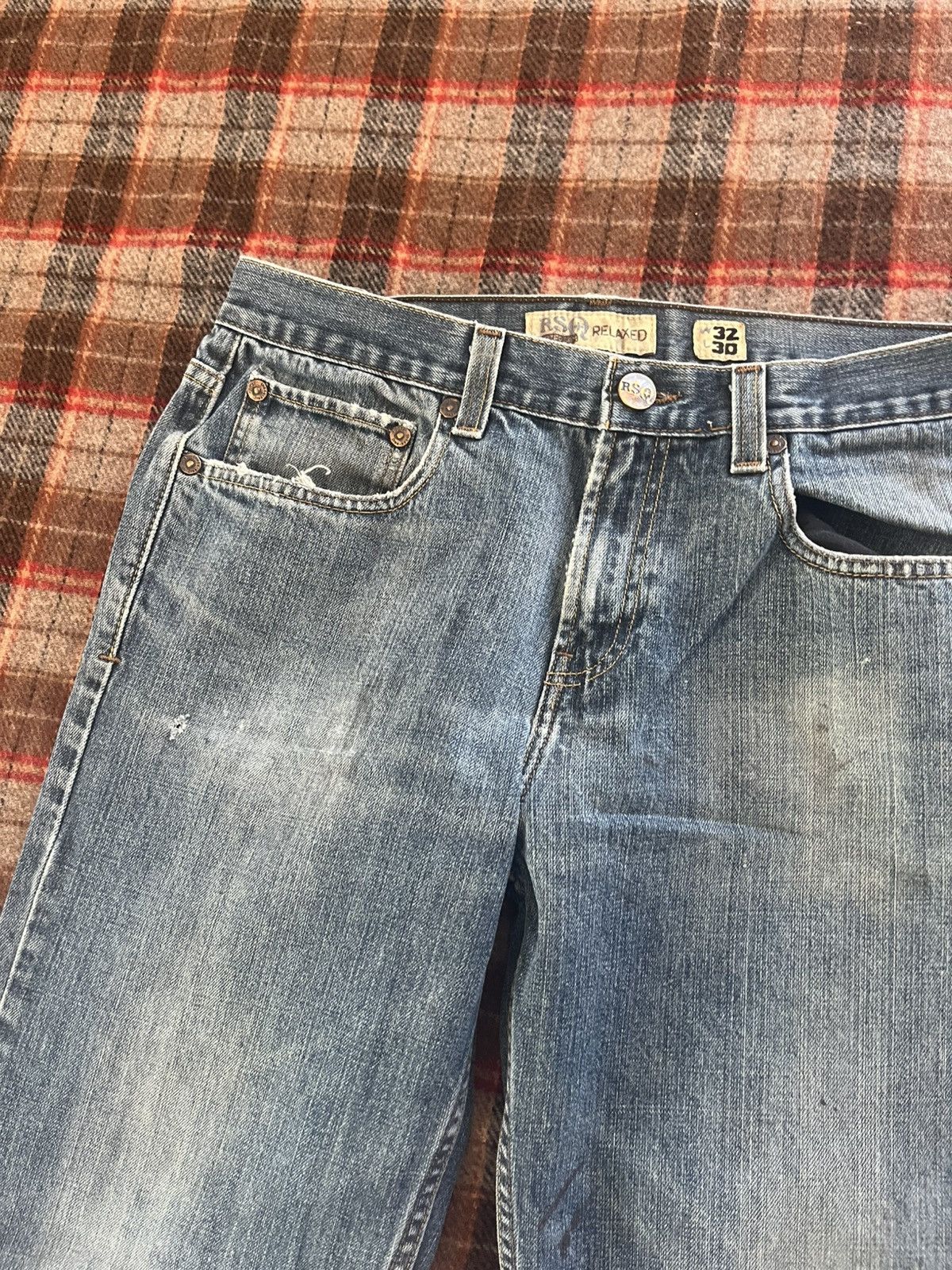 Rsq Vintage 2000’s Skater Grunge Destressed RSQ Y2K Denim Jeans Size US 32 / EU 48 - 5 Thumbnail