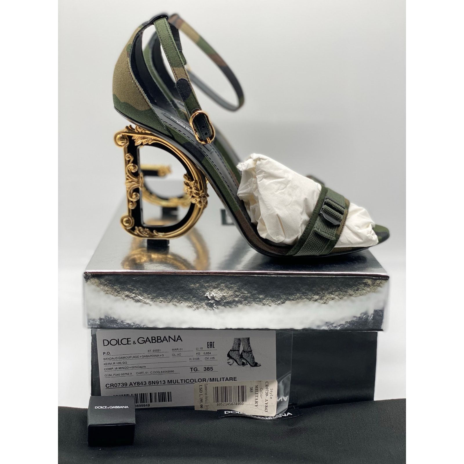 Dolce & Gabbana Dolce&Gabbana Keira Camouflage Sandals sz. 38.5 EU Size US 8.5 / IT 38.5 - 5 Thumbnail