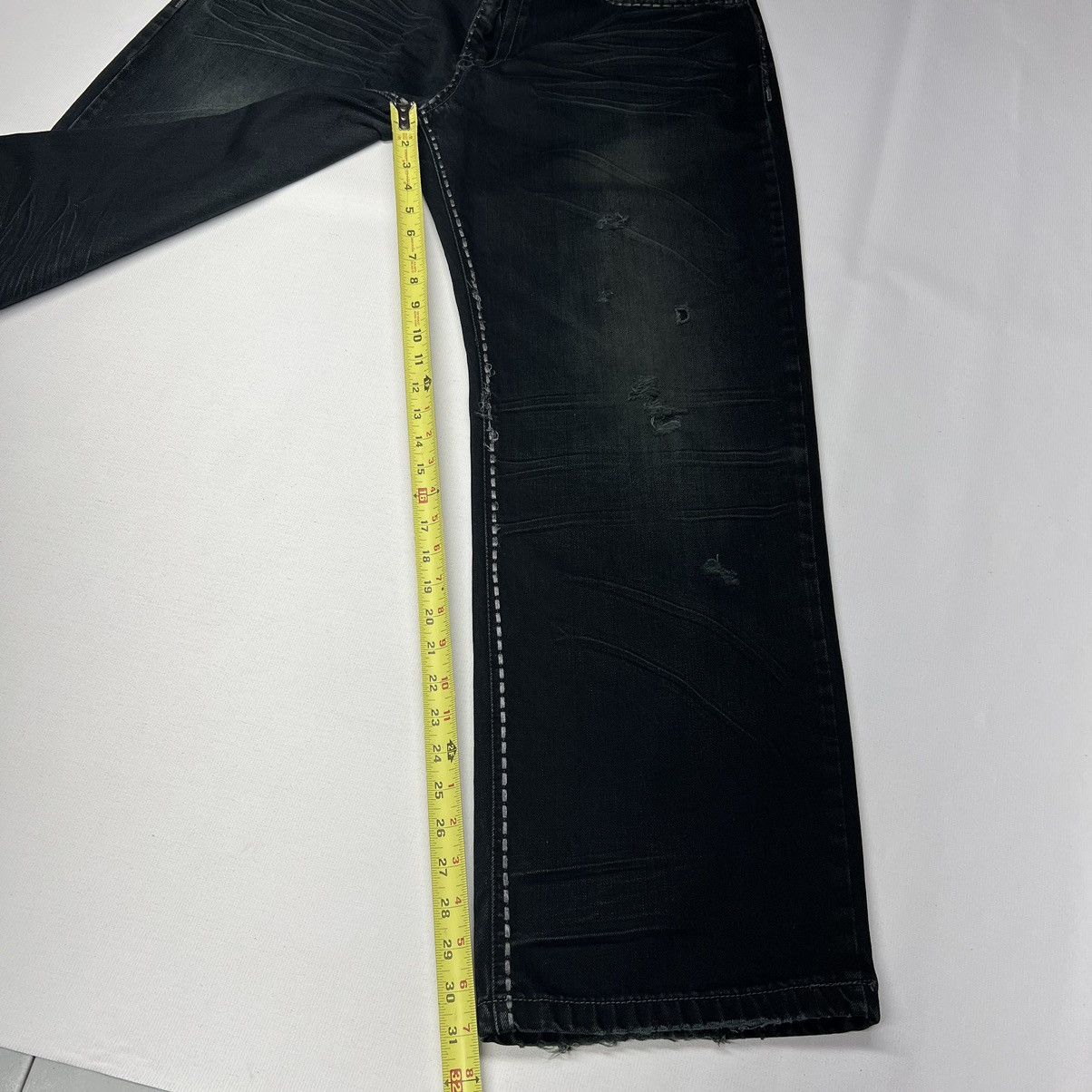 Imperious × Vintage Imperious Delf Jeans Black Denim Stitch Cross Pocket Y2K Size US 38 / EU 54 - 20 Thumbnail
