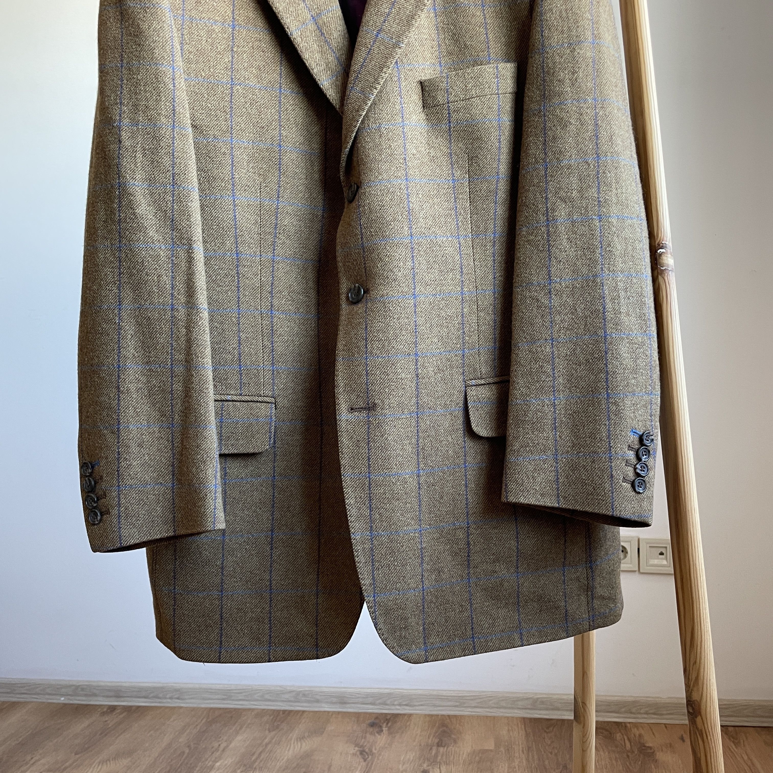 Boden Boden Tweed Windowpane Wool Sport Coat Blazer Size 42R - 6 Thumbnail
