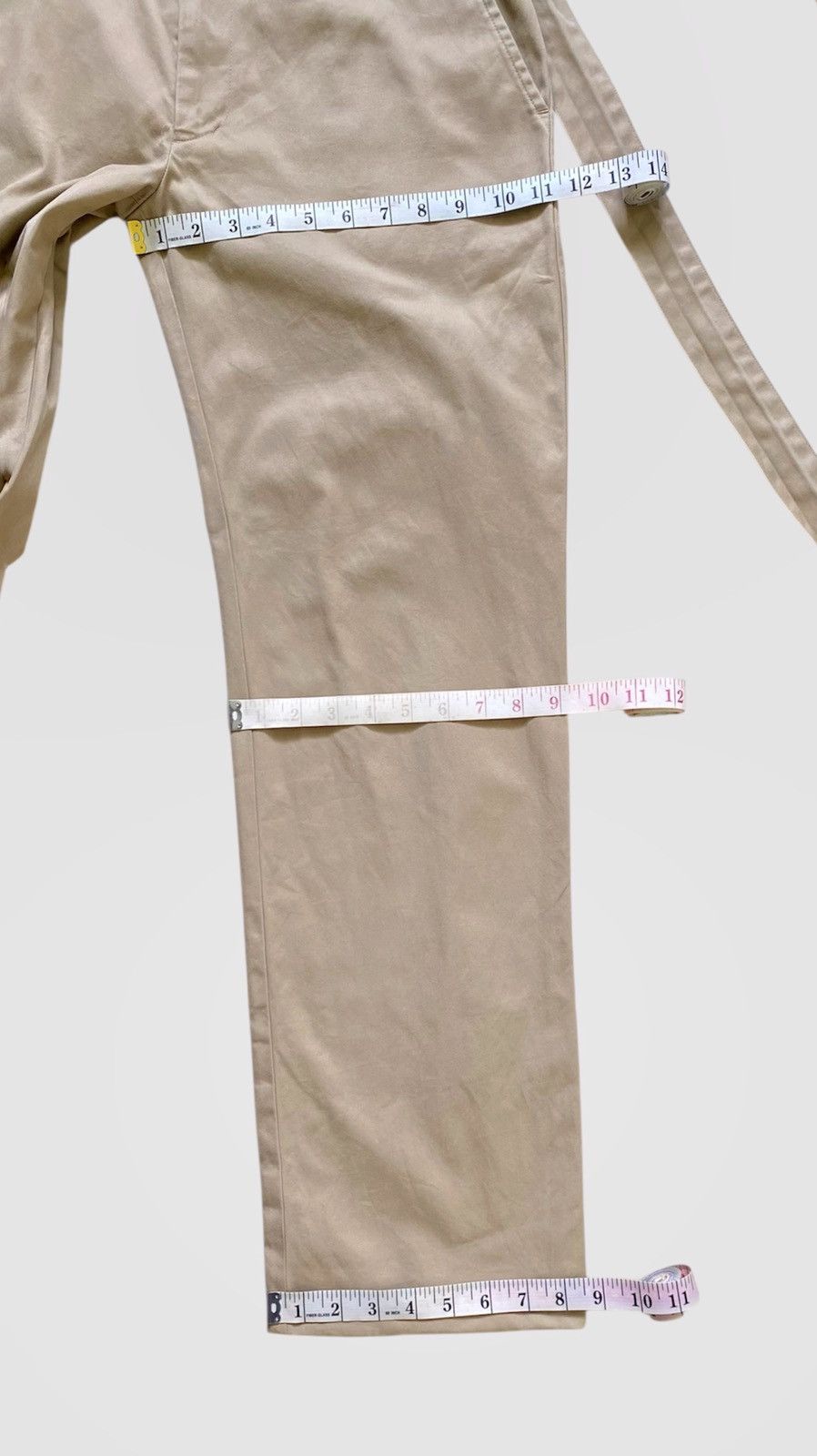 Nepenthes Nepenthes Khaki Tie-Waist Chino Trousers Size 32" / US 10 / IT 46 - 6 Thumbnail