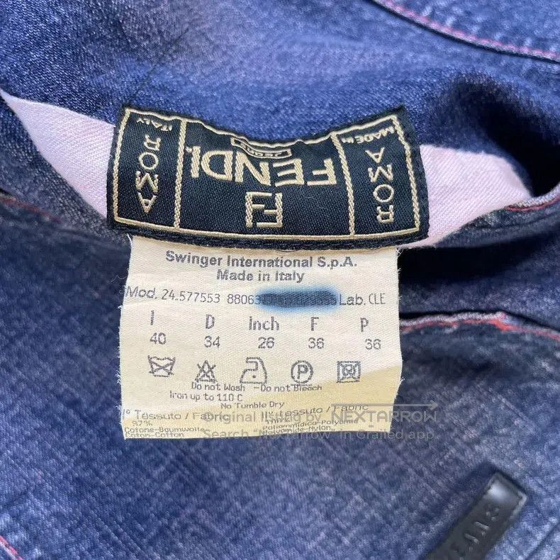 Fendi Fendi Double-sided vintage jacket: denim front + down jack Size XS / US 0-2 / IT 36-38 - 9 Thumbnail