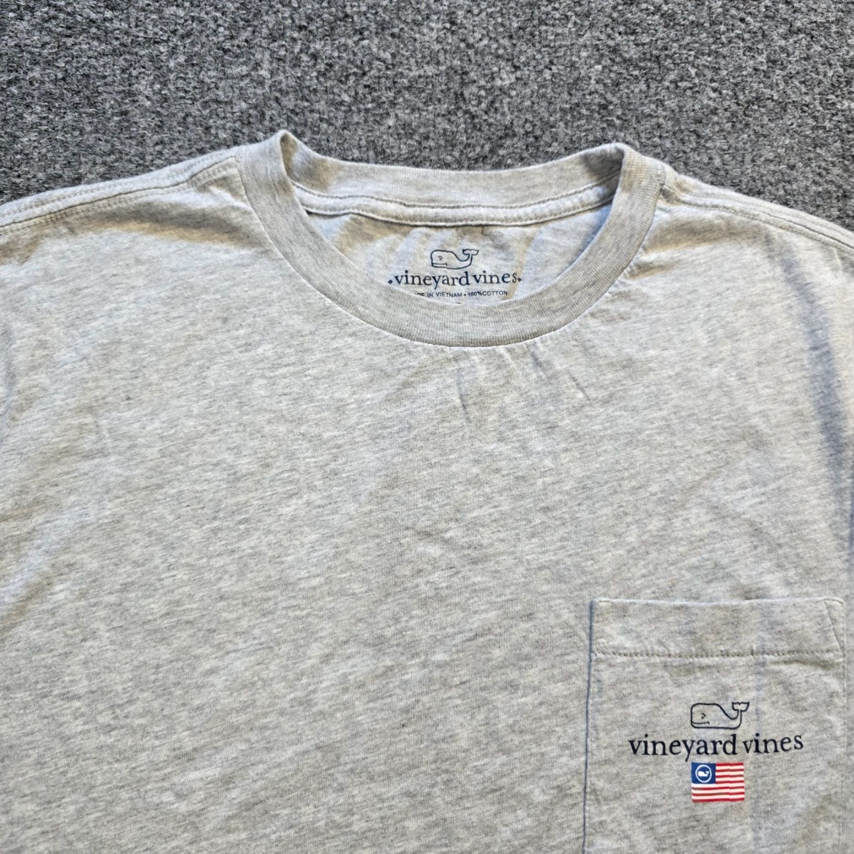 Vineyard Vines VINEYARD VINES Top Womens Small Gray American USA Short Sleeve Crew Neck Casual Shirt Womens Small Gray USA Size S / US 4 / IT 40 - 3 Thumbnail