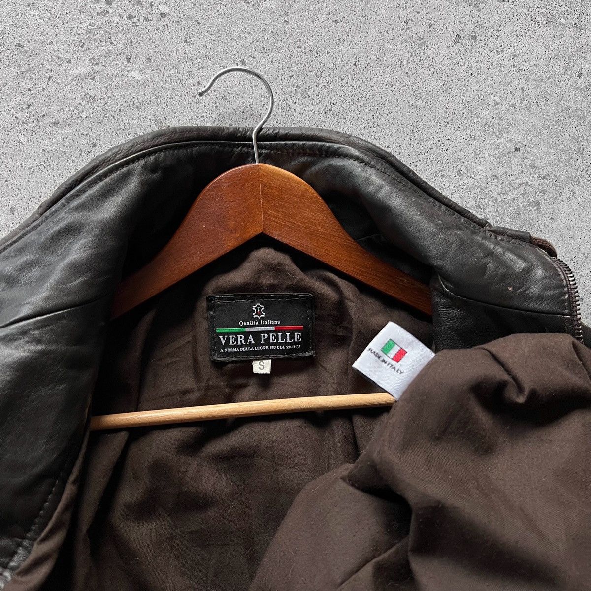 Vera Pelle × Vintage Vera Pelle Womens Vintage 90s Leather Jacket Zipper Button Size S / US 4 / IT 40 - 8 Thumbnail