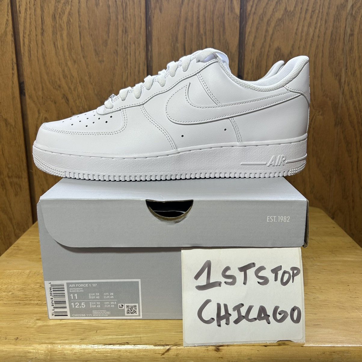 Nike Nike Air Force 1 Low White Sneakers Men's 11 CW2288-111 NEW Size US 11 / EU 44 - 6 Thumbnail