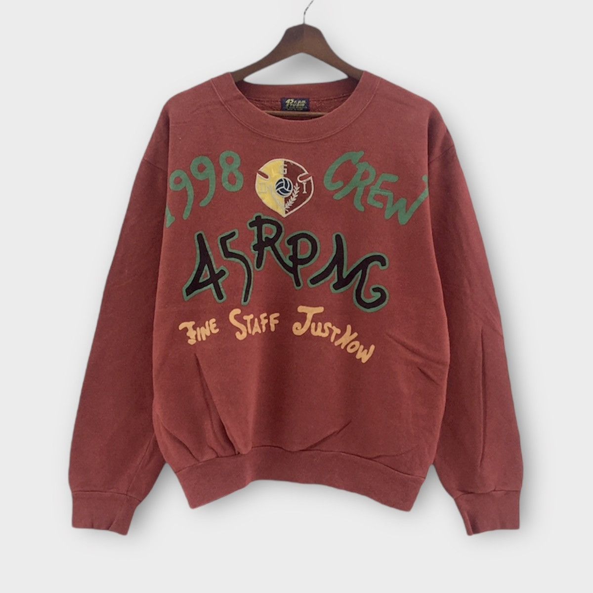45rpm × Vintage Vintage 1998 45 RPM Studio Crewneck Made In Japan Size US S / EU 44-46 / 1 - 2 Thumbnail