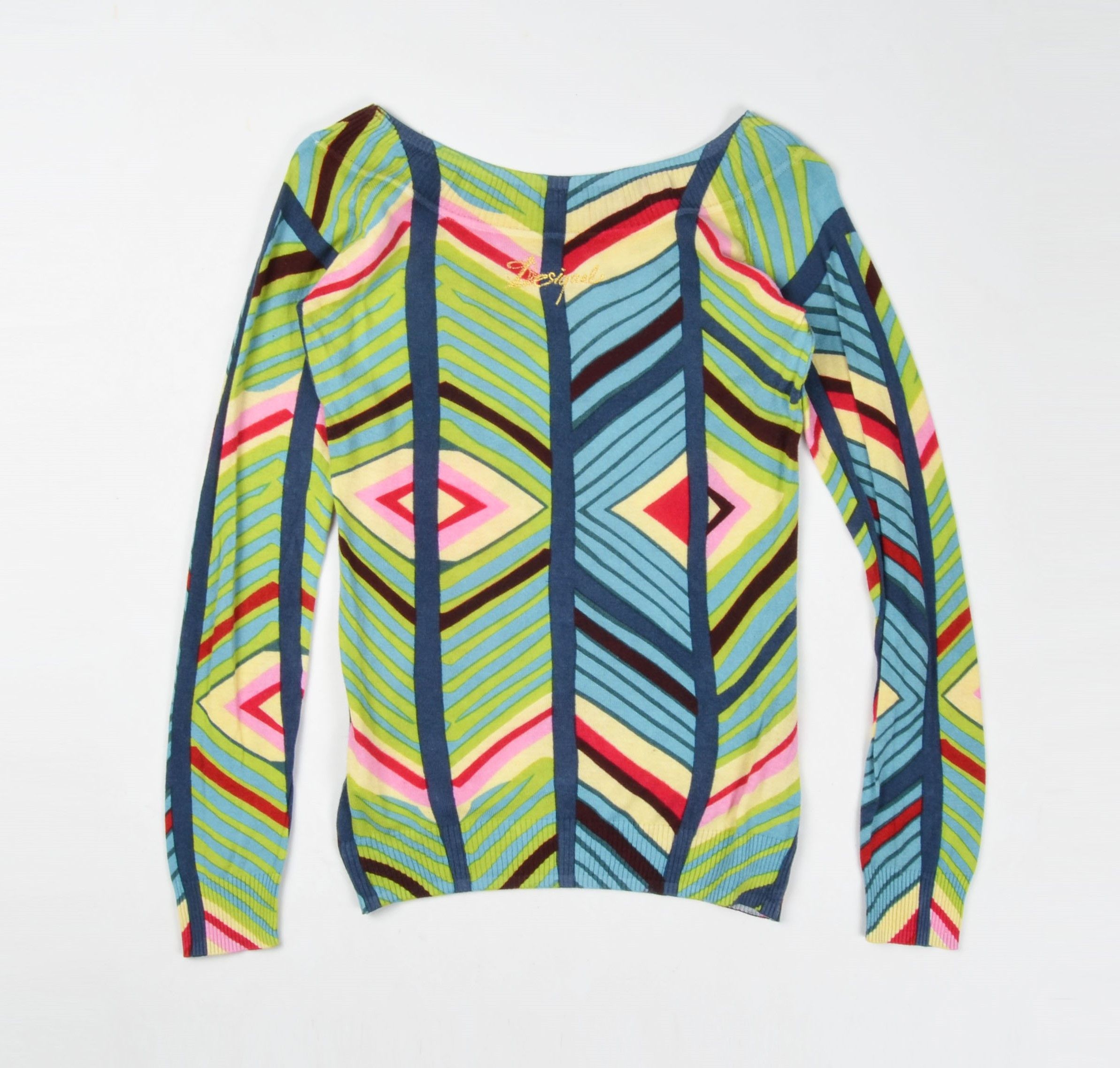 Desigual Desigual Y2K Boho Long Sleeve Multicolor Jumper Size M / US 6-8 / IT 42-44 - 10 Thumbnail