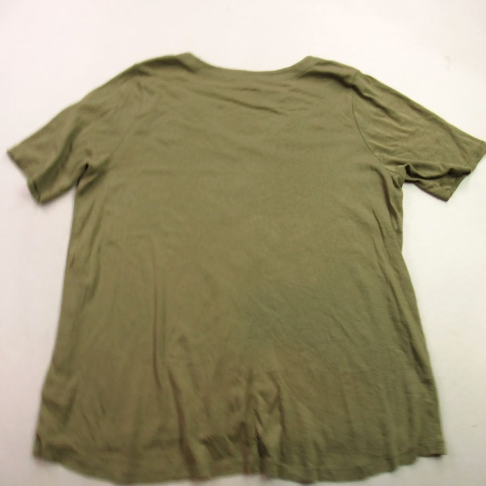 J. Jill J. Jill Shirt Womens XL Short Sleeve Pullover Lightweight Casual V-Neck Green Size XL / US 12-14 / IT 48-50 - 4 Thumbnail