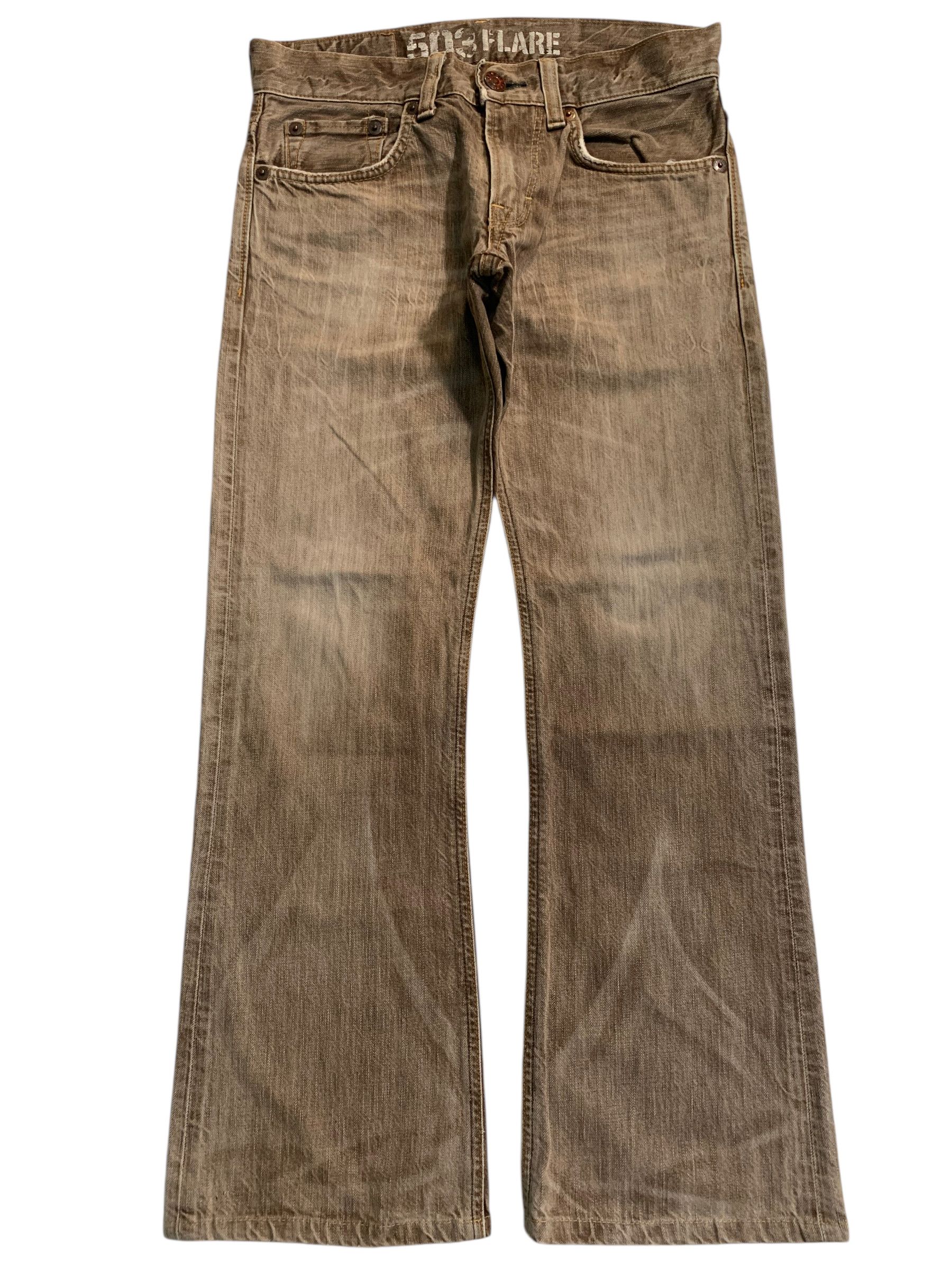Edwin FLARE EDWIN 503 FADED & RUSTY PUNK DISTRESSED DENIM Size US 31 - 15 Thumbnail