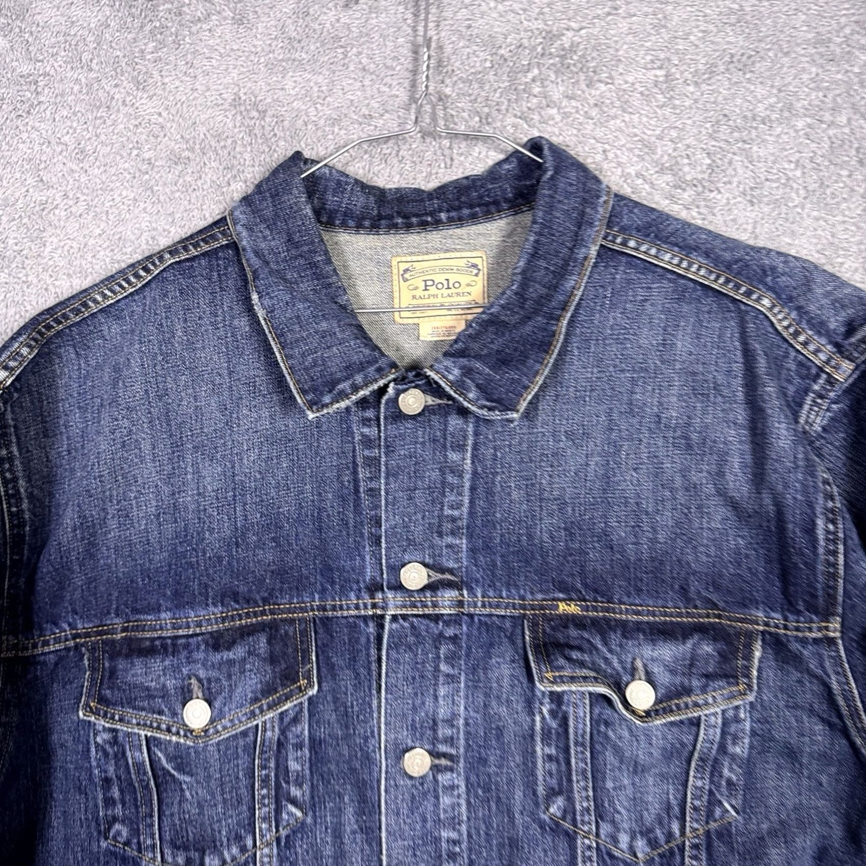 Polo Ralph Lauren Polo Ralph Lauren Denim Jacket Mens Big Jean Trucker RL Type 3 Fade - Size 2X - Blue Size US XXL / EU 58 / 5 - 4 Thumbnail