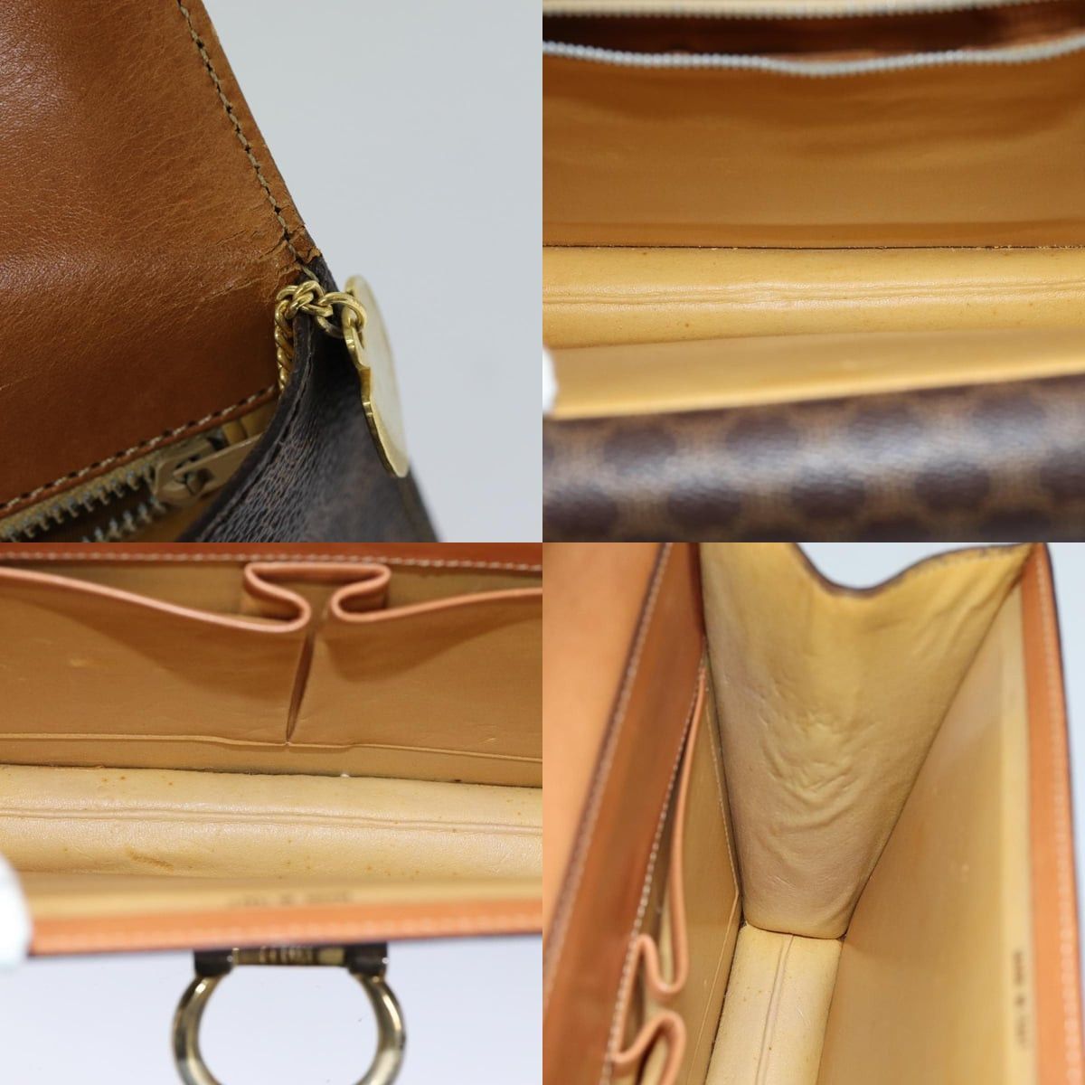 Celine CELINE Macadam Canvas Hand Bag Pvc Brown Size ONE SIZE - 12 Thumbnail