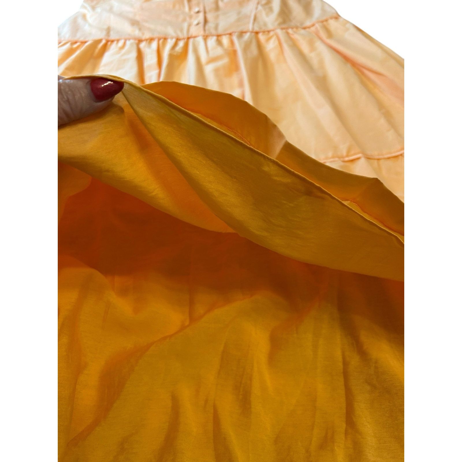 Jonathan Simkhai Jonathan Simkhai Ellery Poplin Maxi Dress in Melon- Size XL Size XL / US 12-14 / IT 48-50 - 9 Thumbnail