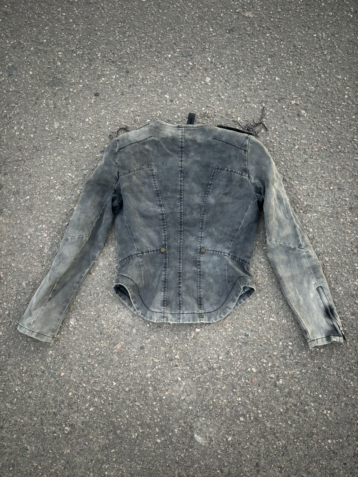 Japanese Brand × Vintage Vintage Japanese Brand Comme Premium Acid Wash Gothic Jacket Size S / US 4 / IT 40 - 10 Thumbnail