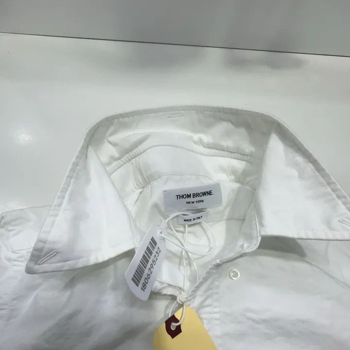 Thom Browne Thom Browne Long Sleeve Oxford Shirt - White -2507 Size US S / EU 44-46 / 1 - 4 Thumbnail