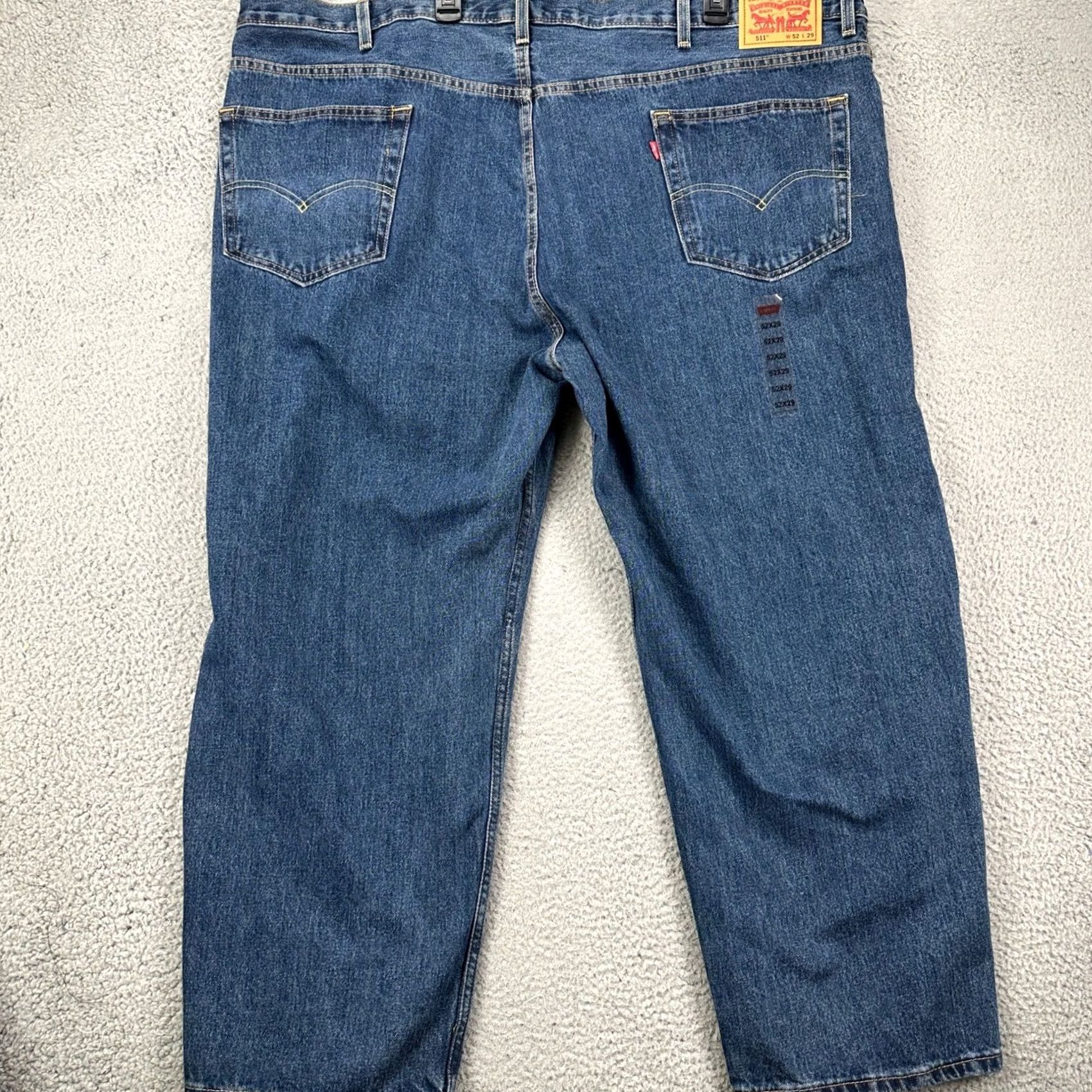 Levi's VINTAGE Levis 511 Jeans 52X29 Big Tall Blue 5 Pocket Red Tab Denim NEW Size US 36 / EU 52 - 3 Thumbnail