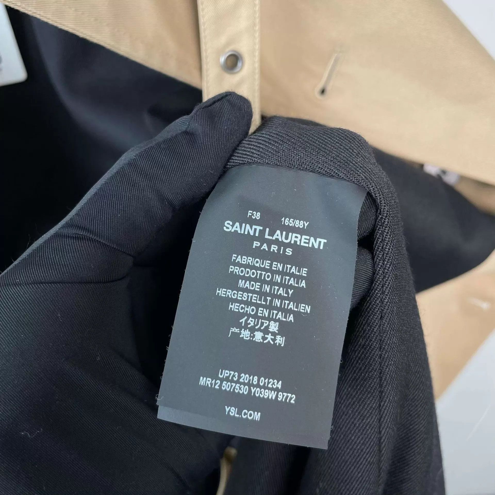 Yves Saint Laurent 98 New YSL Trench Coat Khaki Size S / US 4 / IT 40 - 4 Thumbnail