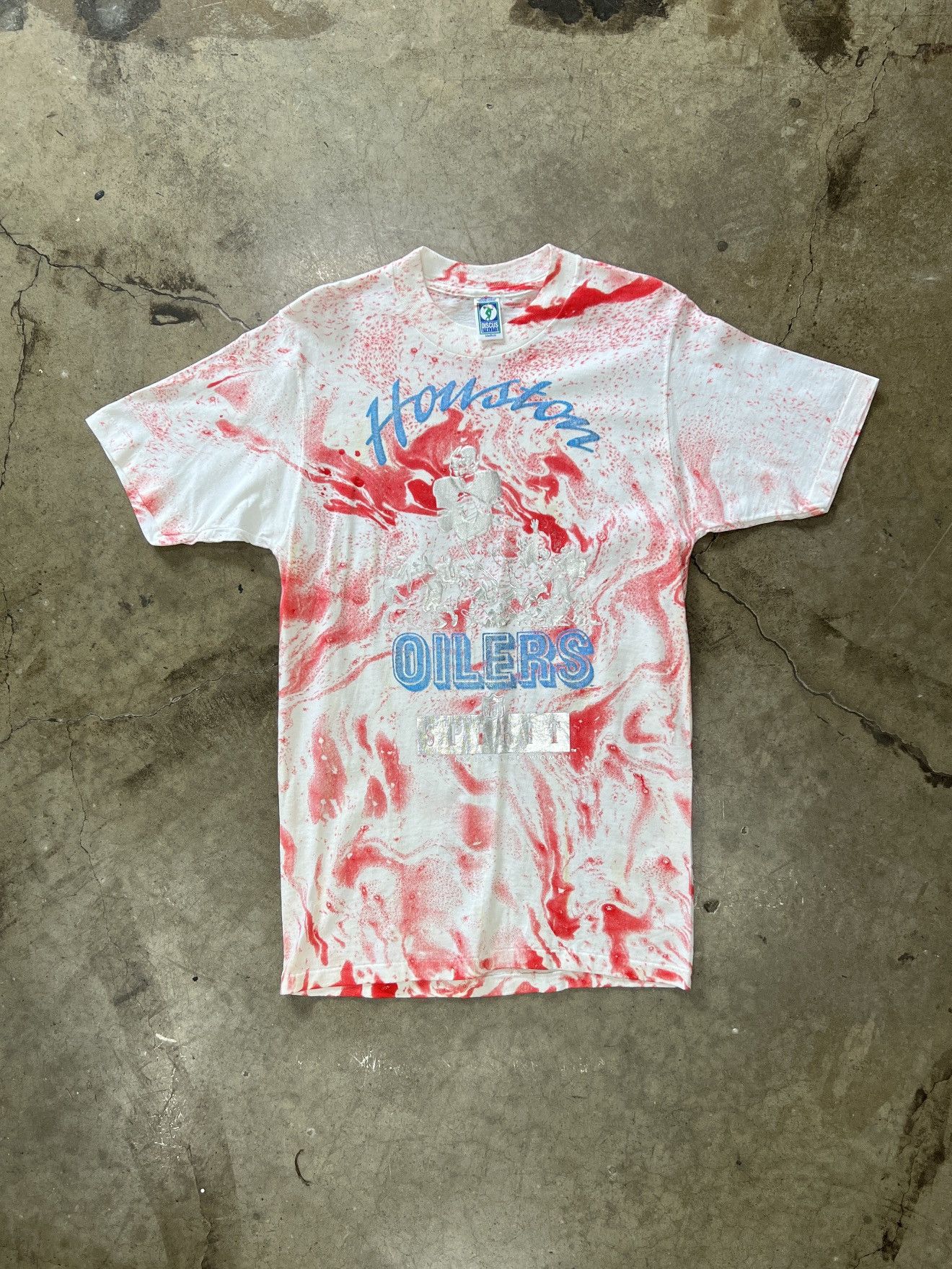 NBA Vintage 80s Houston Oilers Spirit Womens Tee Medium Size M / US 6-8 / IT 42-44 - 2 Thumbnail