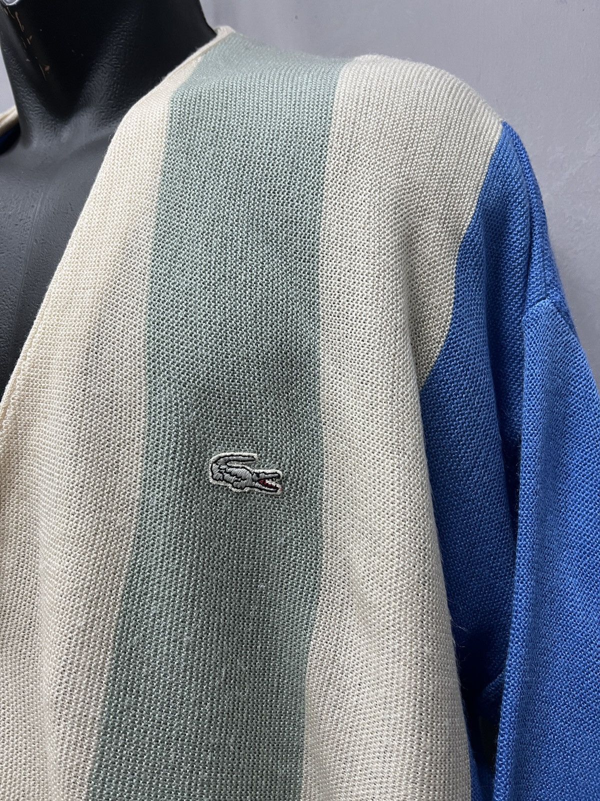 Lacoste Lacoste chemise wide striped sweater oversized cardigan y2k Size US L / EU 52-54 / 3 - 3 Thumbnail