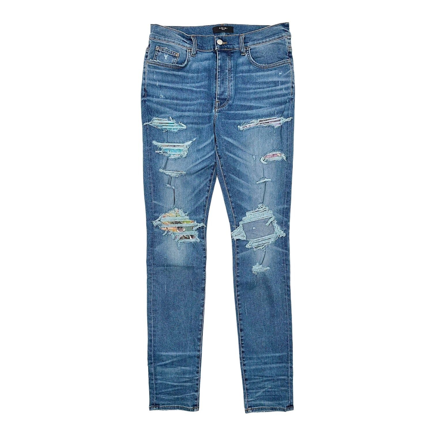 image of Amiri Hawaiian Patch Thrasher Jeans Rosebowl, Men's (Size 36)