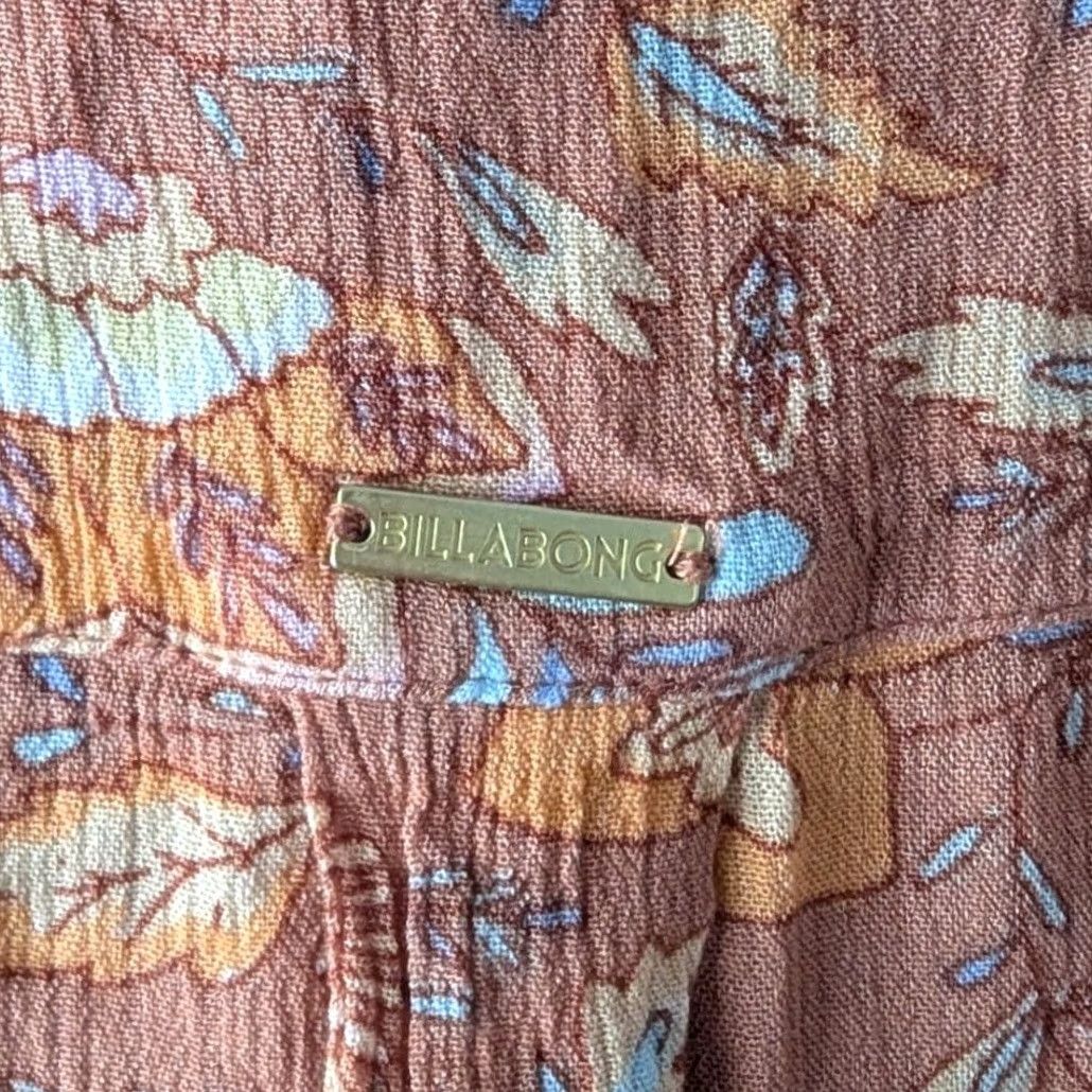 Billabong Billabong Floral Button Down Long Sleeve Blouse Top Orange Pink Blue Women's M Size M / US 6-8 / IT 42-44 - 4 Thumbnail