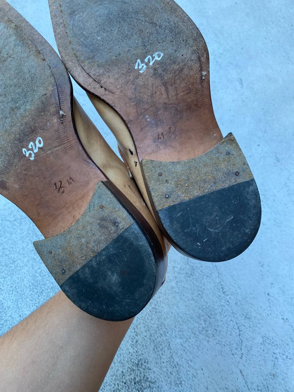 If Six Was Nine Italian Vintage Guidi style Leather Faded Shoes Size US 8 / EU 41 - 18 Thumbnail