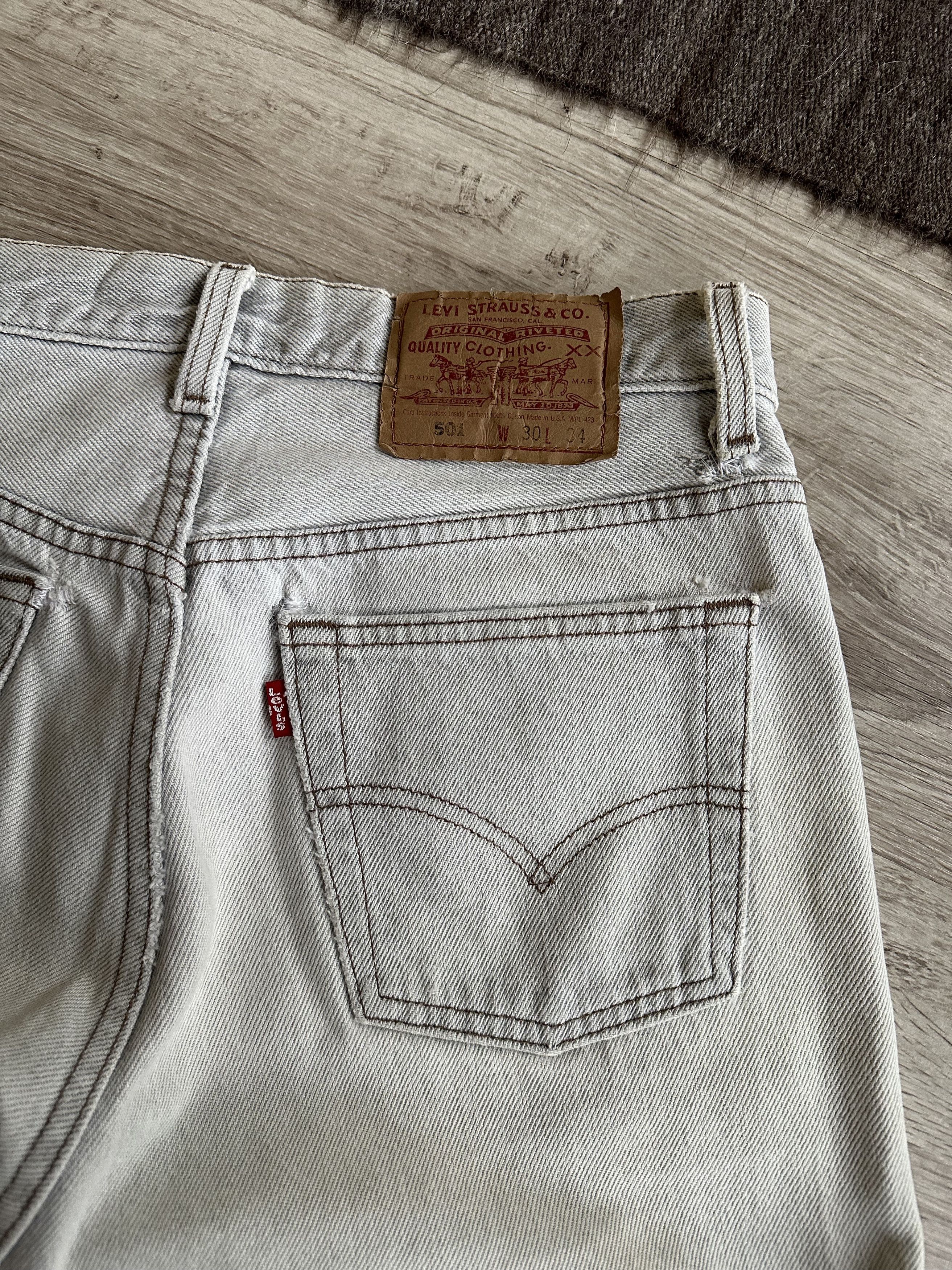 Levi's Levis 501 USA Made Vintage Denim Jeans 6056AC Size US 30 / EU 46 - 2 Thumbnail