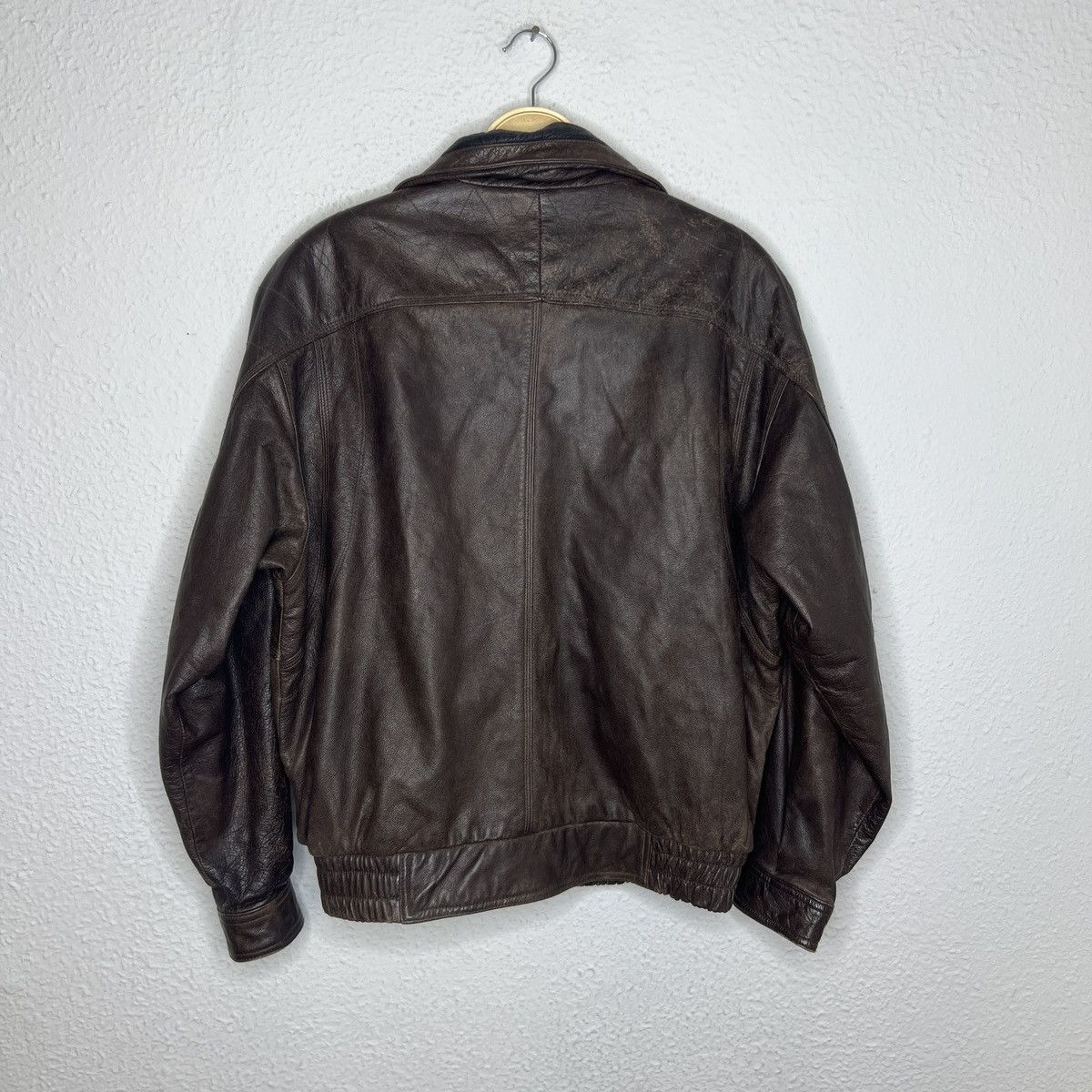 Leather Vintage Brown Leather Motor Biker Jacket Trucker Genuine Size US M / EU 48-50 / 2 - 10 Thumbnail