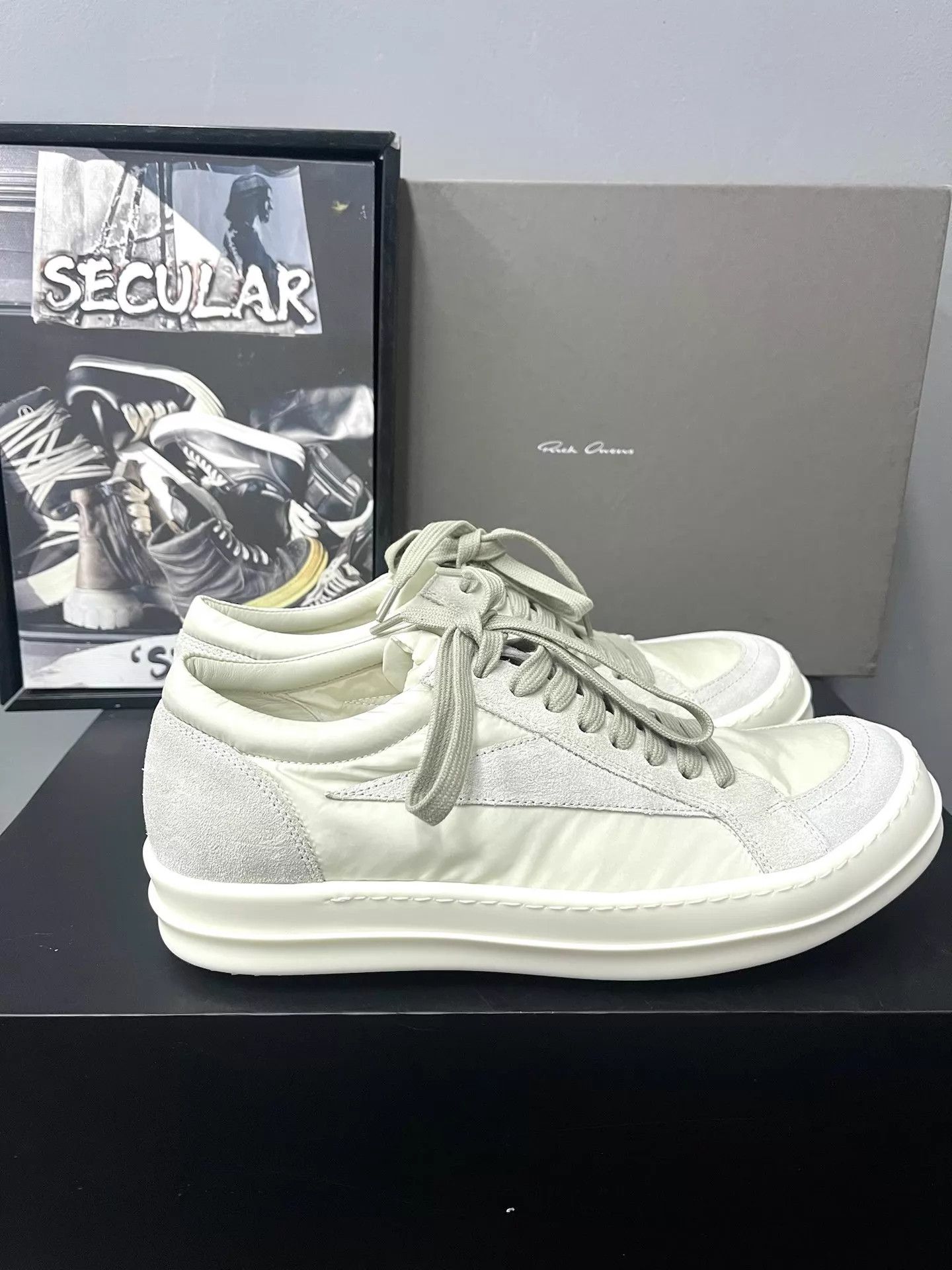 Rick Owens Rick Owens 26SS Mainline White Vans-Style Sneakers K34 Size US 5 / EU 37 - 3 Thumbnail