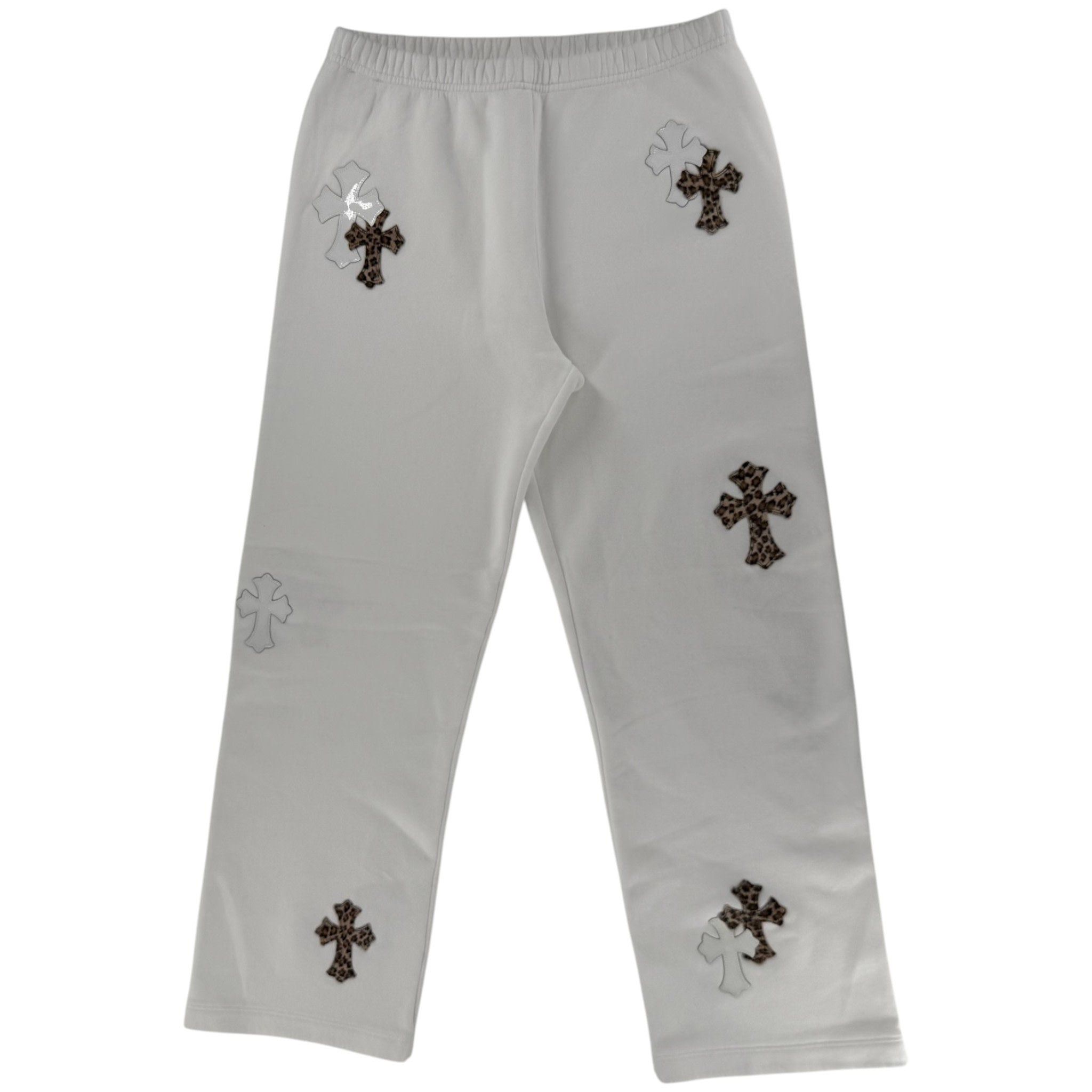 Chrome Hearts Leopard & White Leather Patch Sweatpants White Size US 32 / EU 48 - 1 Thumbnail