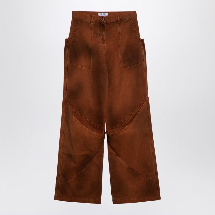 o1d2blof1024 Shaded Baggy Jeans In Brown
