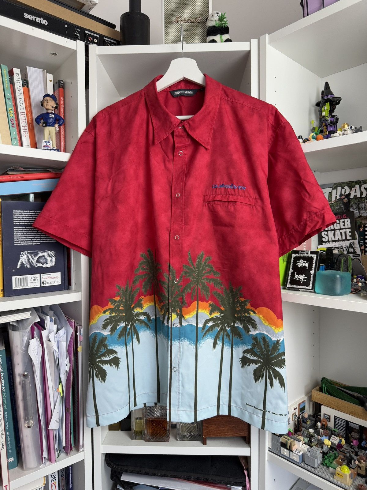 Quiksilver × Vintage Vintage 90s Quiksilver baggy Hawaii shirt XL surf skate y2k Size US XL / EU 56 / 4 - 1 Thumbnail