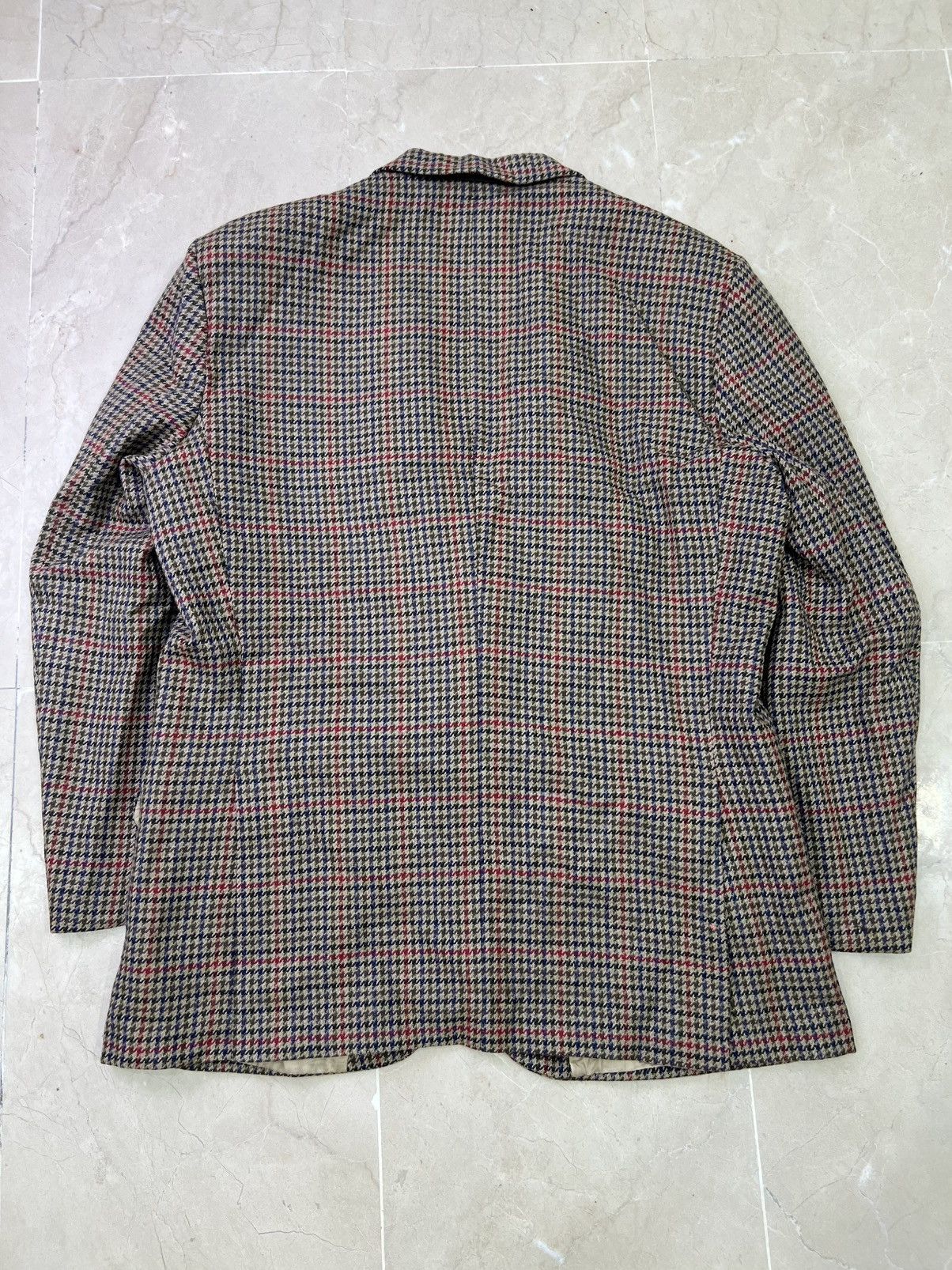 Other Vintage British Pure New Wool Houndstooth Tweed Blazer Size 50R - 12 Thumbnail